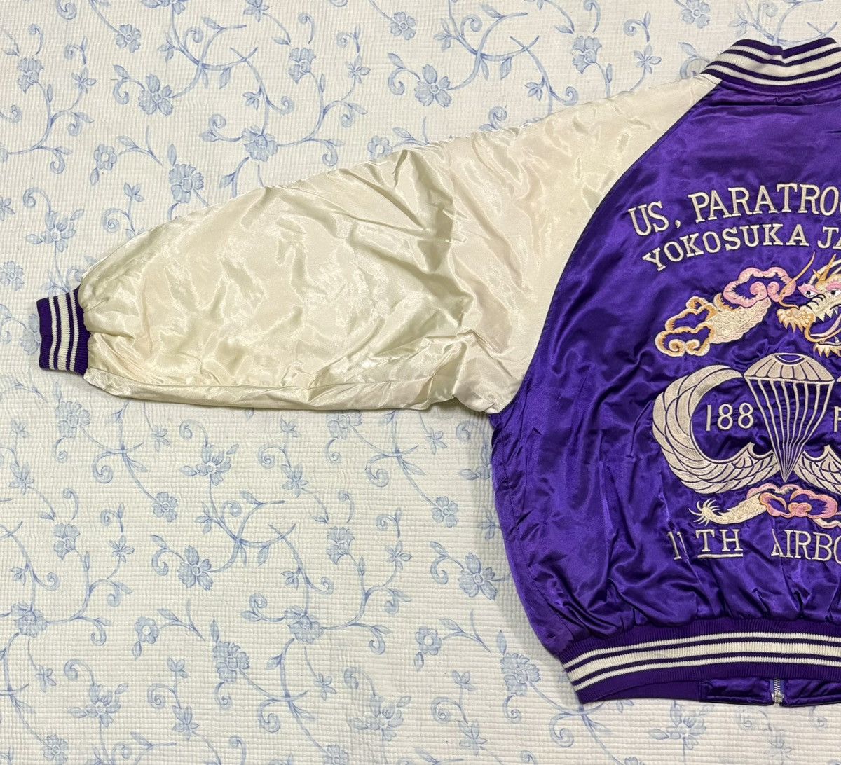 Japanese Brand Sukajan Airborne Embroidery Dragon Size US L / EU 52-54 / 3 - 9 Thumbnail