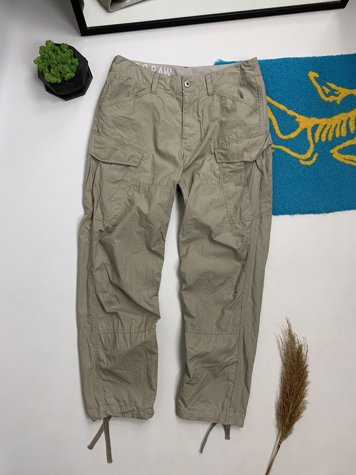 G-Star × Vintage Vintage G-Star RAW Y2K Baggy Cargo Pant Size US 32 / EU 48 - 4 Thumbnail