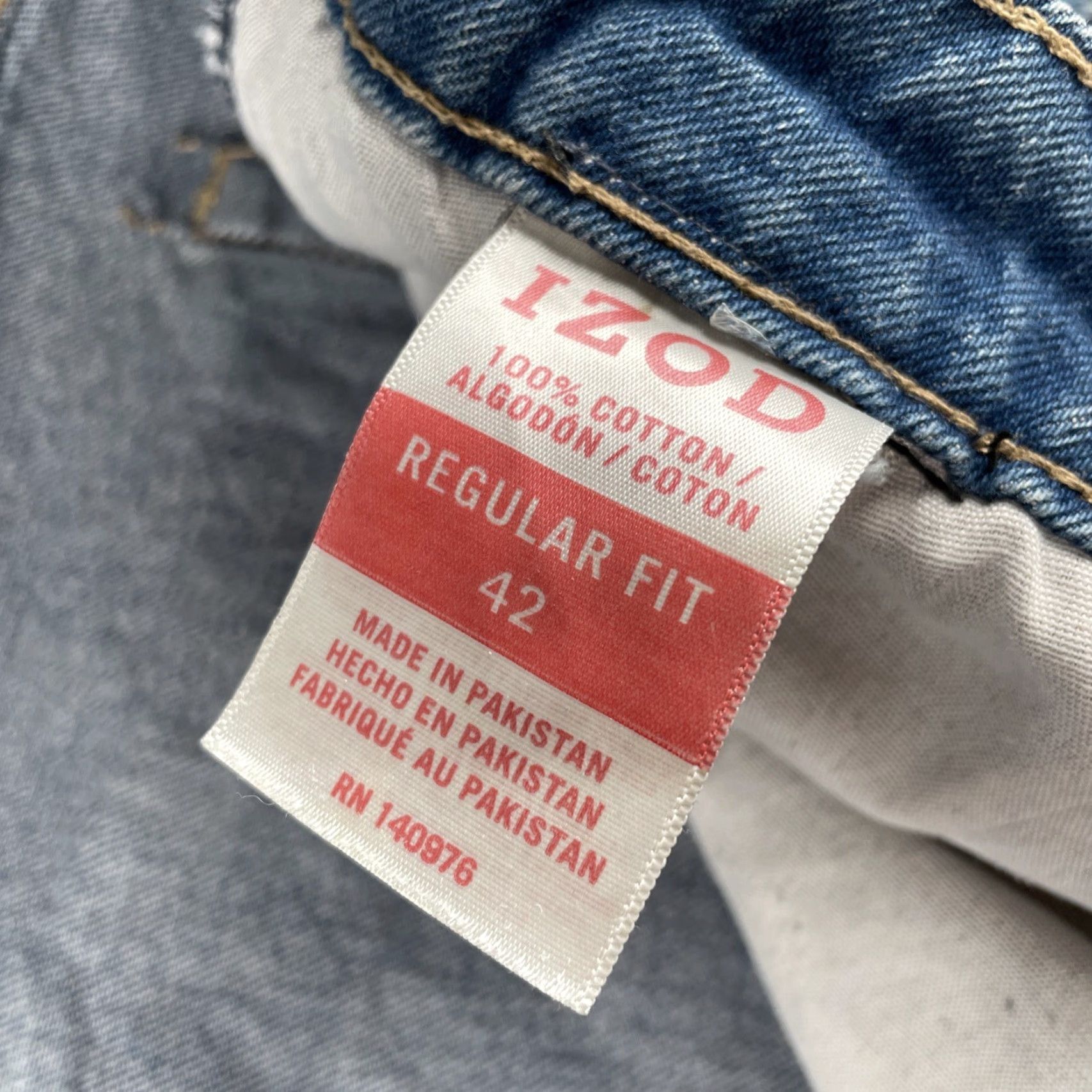 Izod VINTAGE IZOD Denim Jean Shorts Jorts 42 Regular Inseam 11” Blue Mens 90s Streetwear Baggy Y2k EUC Size US 42 / EU 58 - 7 Thumbnail