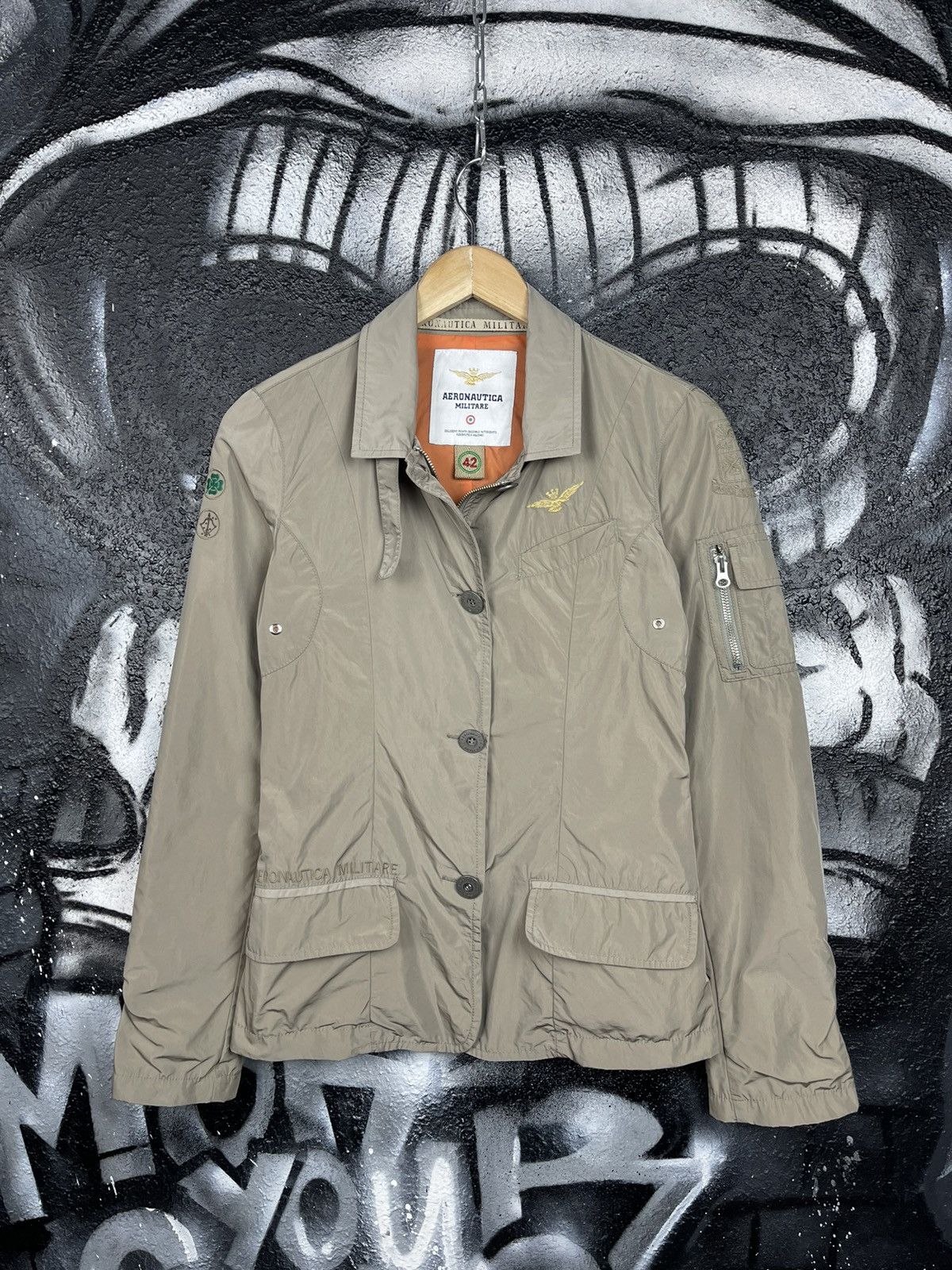 Aeronautica Militare × Vintage Aeronautica Militare Women’s Nylon Bleazer Jacket Size M / US 6-8 / IT 42-44 - 2 Thumbnail