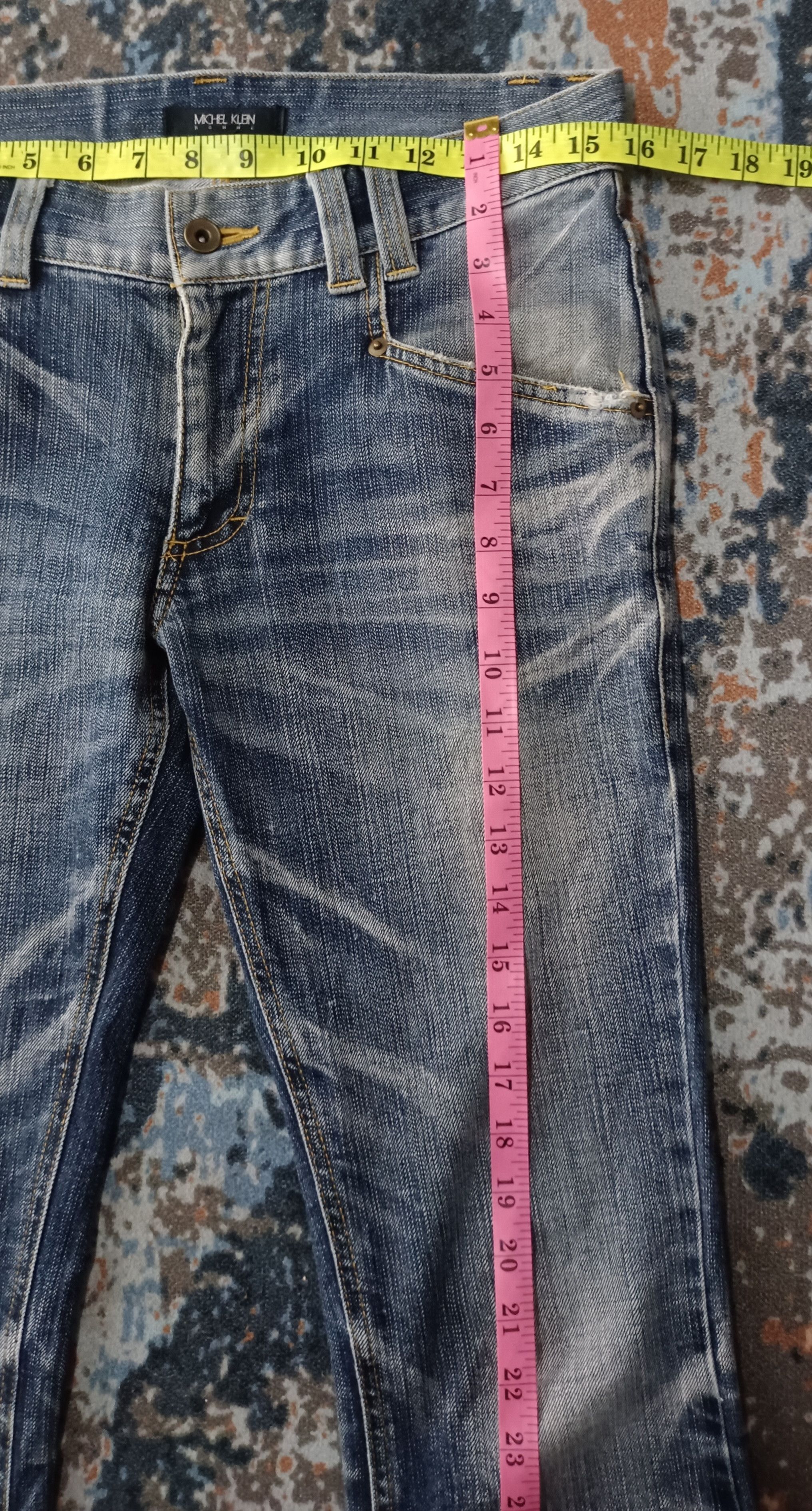 If Six Was Nine × Le Grande Bleu (L.G.B.) × Michel Klein MICHEAL KLEIN HOMME FLARE JEANS Size US 31 - 21 Thumbnail