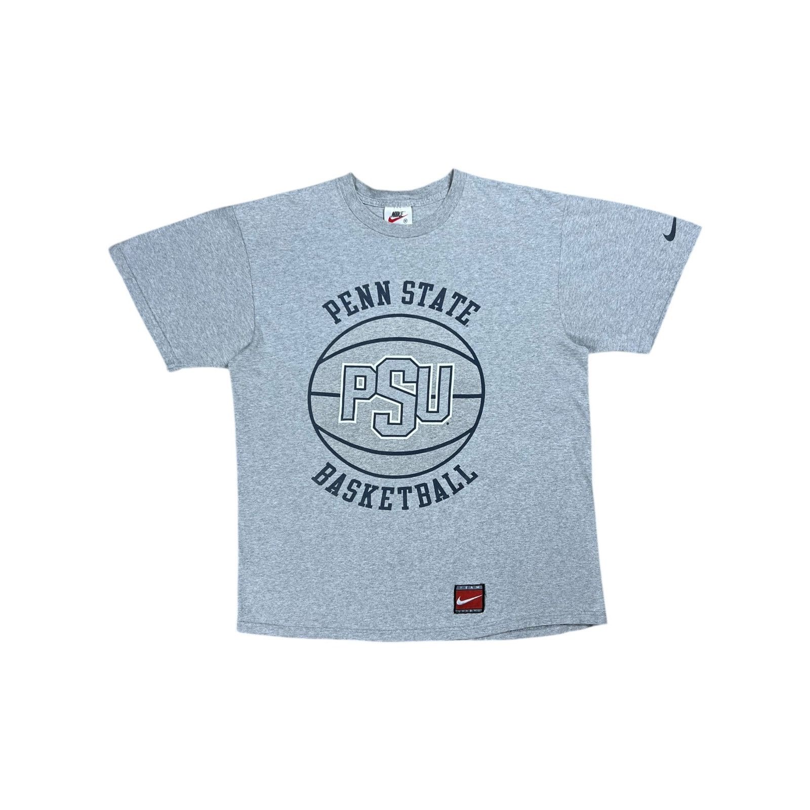 Nike × Vintage 90s Nike Penn State University Basketball Nittany Lions tee Size US L / EU 52-54 / 3 - 1 Thumbnail