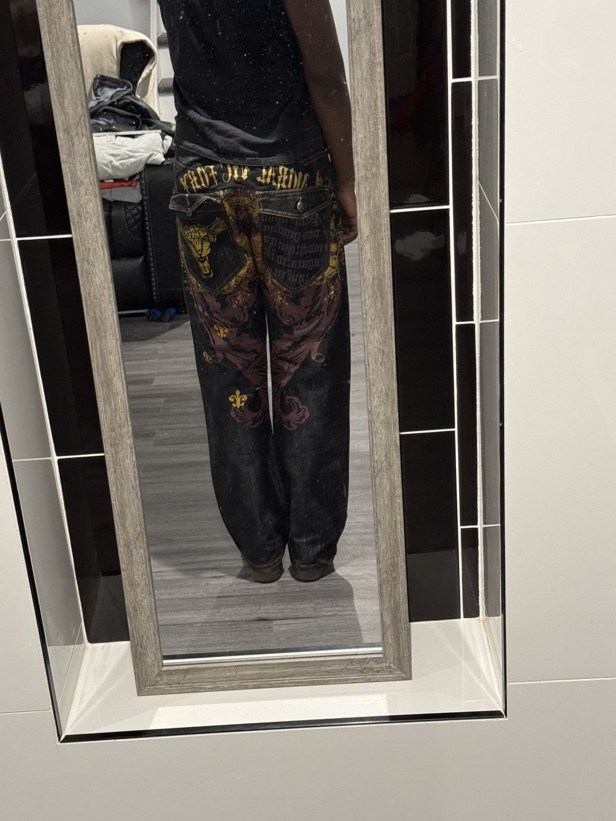 Other Vintage Red Ape Jeans Mens 38x33 Moral Victory Lion Size US 40 / EU 56 - 2 Thumbnail