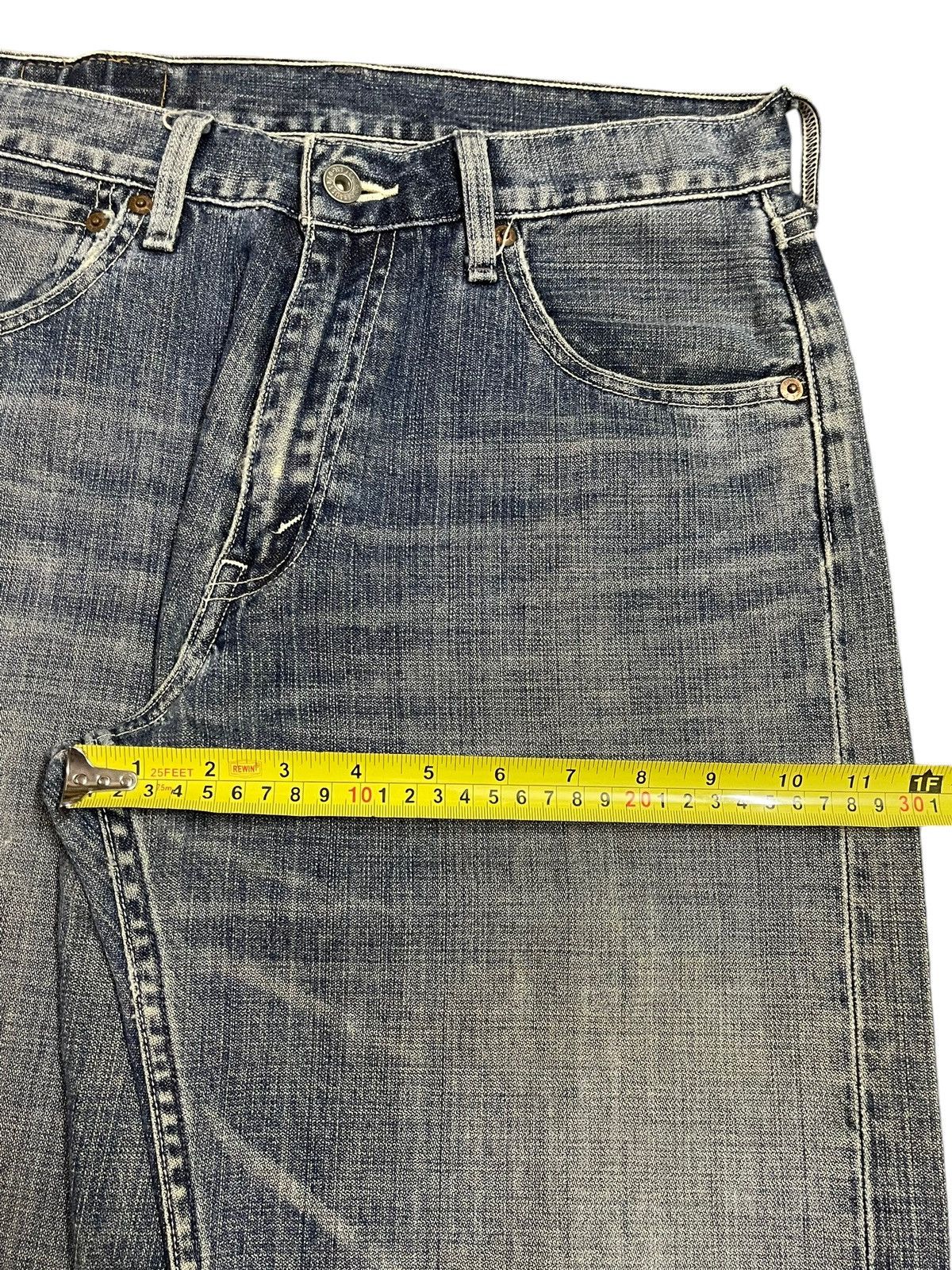 Levi's Vintage 90s Levis 503 Blue Wash Distress Style Baggy Jeans Size US 30 / EU 46 - 16 Thumbnail