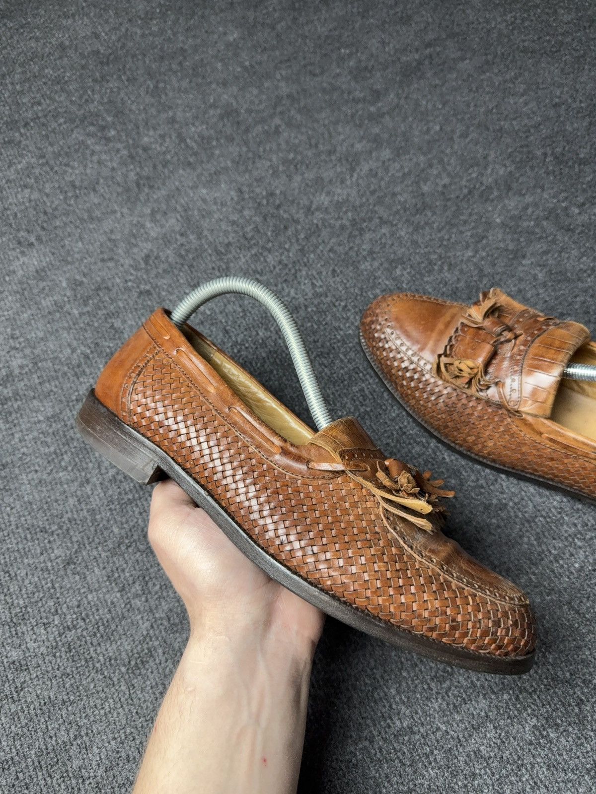Bally Luxury Bally Woven Leather Tassel Loafers Brown Italy 42.5 Size US 9.5 / EU 42-43 - 4 Thumbnail