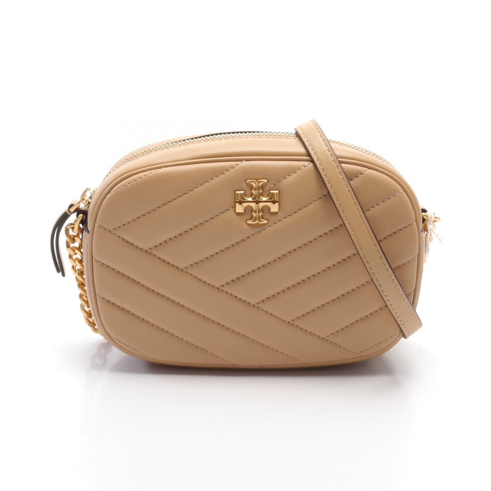 Tory Burch Kira Shoulder Bag Leather Beige