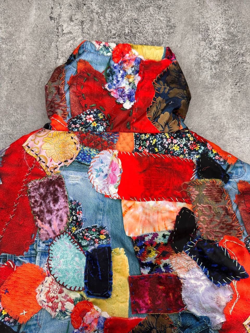 Love Moschino Love Moschino Patchwork Puffer Jacket Multicolor Women's Size M / US 6-8 / IT 42-44 - 8 Thumbnail