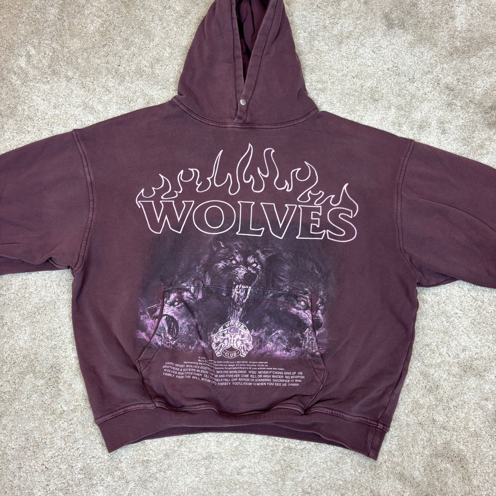 Darc Sport Darc Sport Wolves Club Premium Vintage Collection Hoodie Med Size US M / EU 48-50 / 2 - 2 Thumbnail