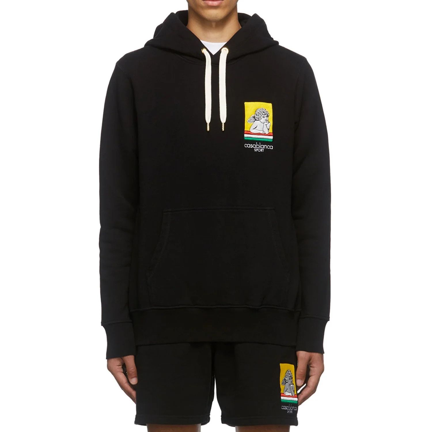 Casablanca Black Embroidered Racing Cherub Logo Hoodie Size US XS / EU 42 / 0 - 2 Thumbnail