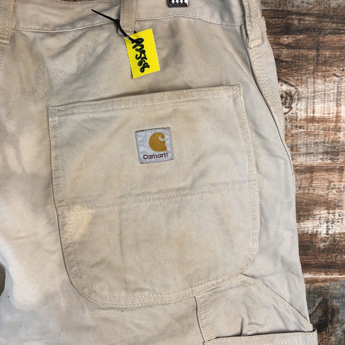 Carhartt Carhatt faded White dirty worker painter cargo Pants #A2588 Size US 33 - 5 Thumbnail