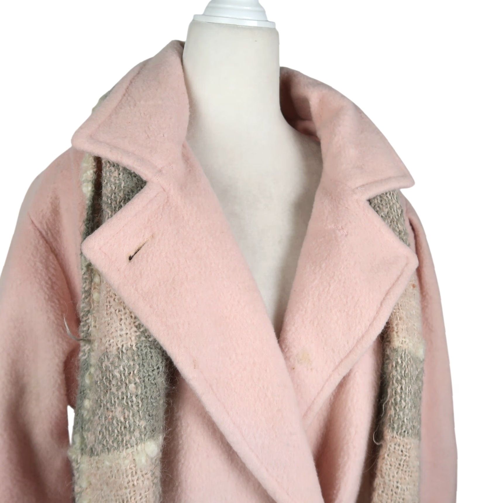 Pinko VINTAGE Freddi-Gail Light Pink Wool Coat Mid-Length Overcoat Women L Vintage 80s Size L / US 10 / IT 46 - 2 Thumbnail