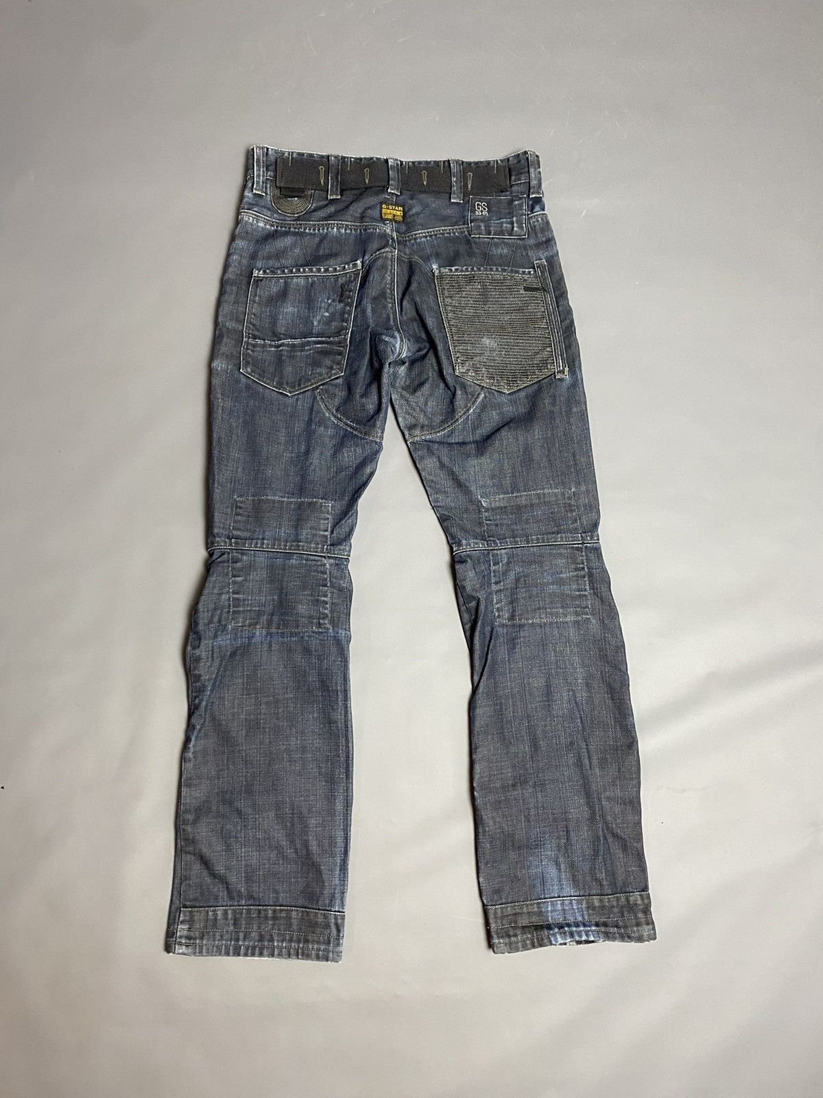 G-Star Mens G-Star Fire Elwood Narrow Jeans Dark Wash Biker W29 L32 Size US 29 - 1 Thumbnail