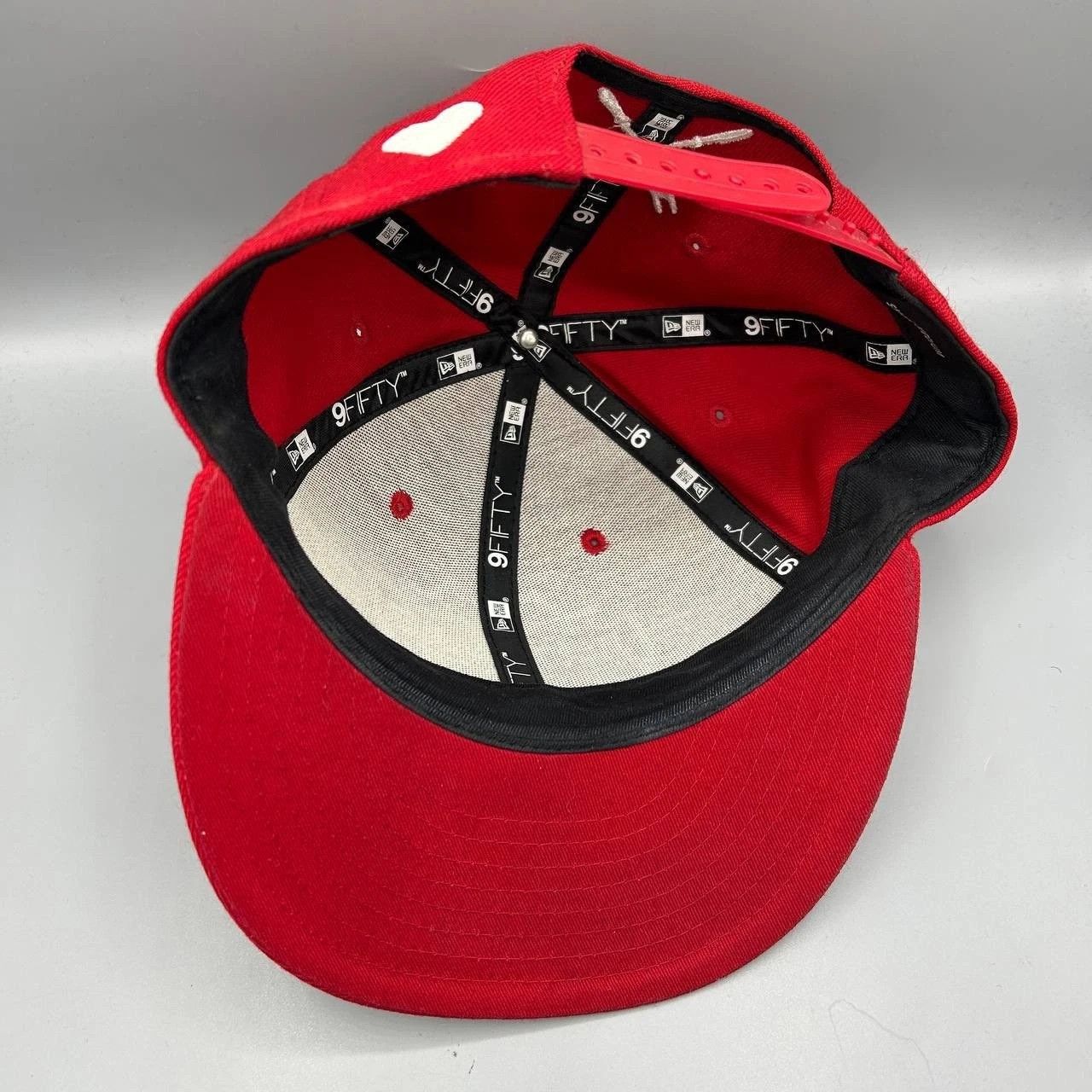 New Era Holy Smoke BBQ Hat Men Red Embroidered Snap Back Cap Wool Size ONE SIZE - 2 Thumbnail