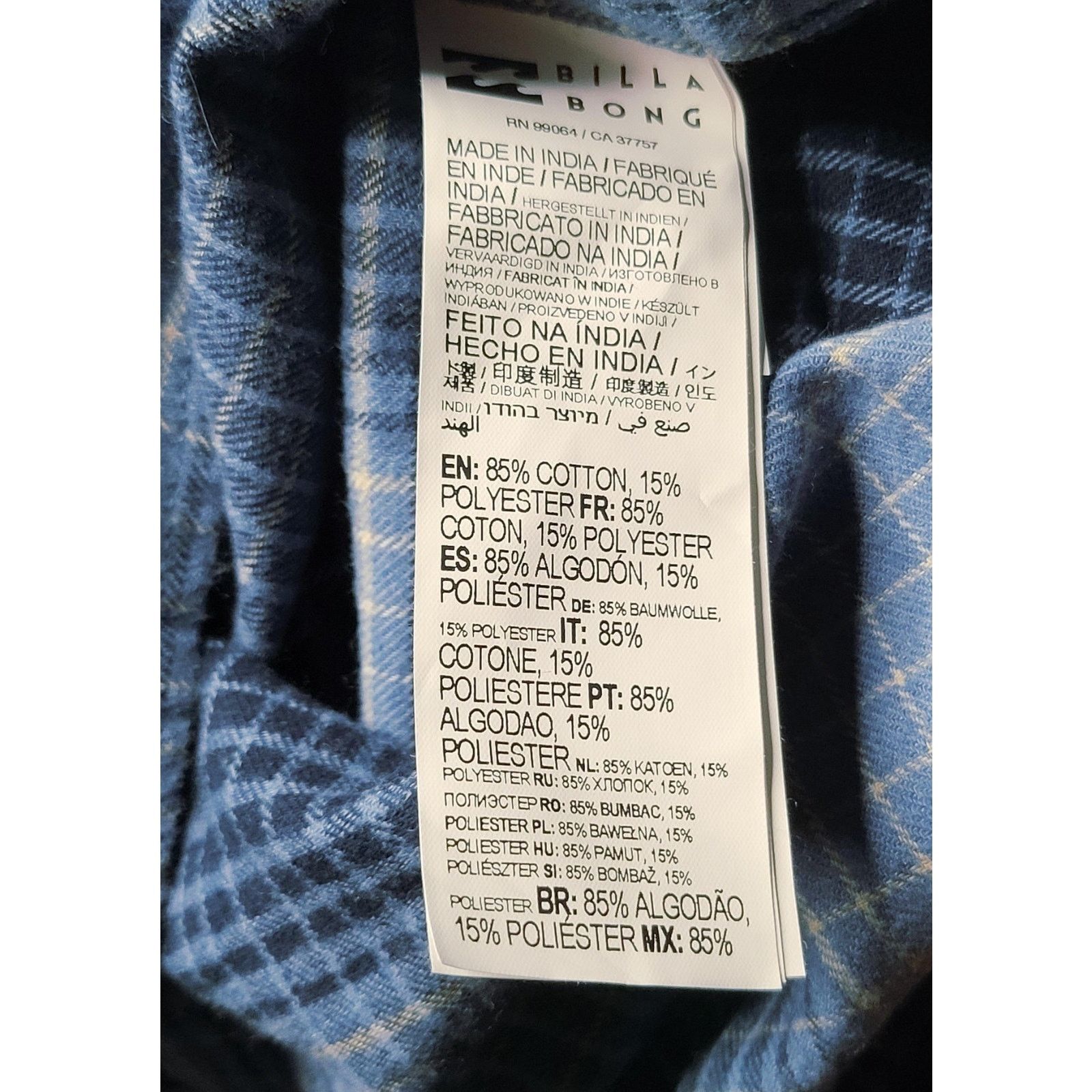 Billabong NWT Billabong Coastline Wave Washed Stretch Flannel Size L Size US L / EU 52-54 / 3 - 7 Thumbnail