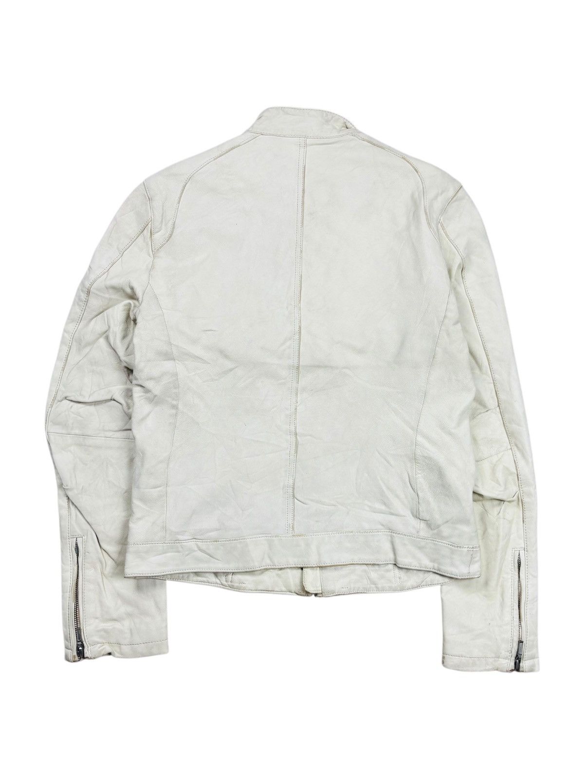Ekam 2000s Tornado Mart - Vkei Style Cyber White Leather Jacket Size US M / EU 48-50 / 2 - 3 Thumbnail
