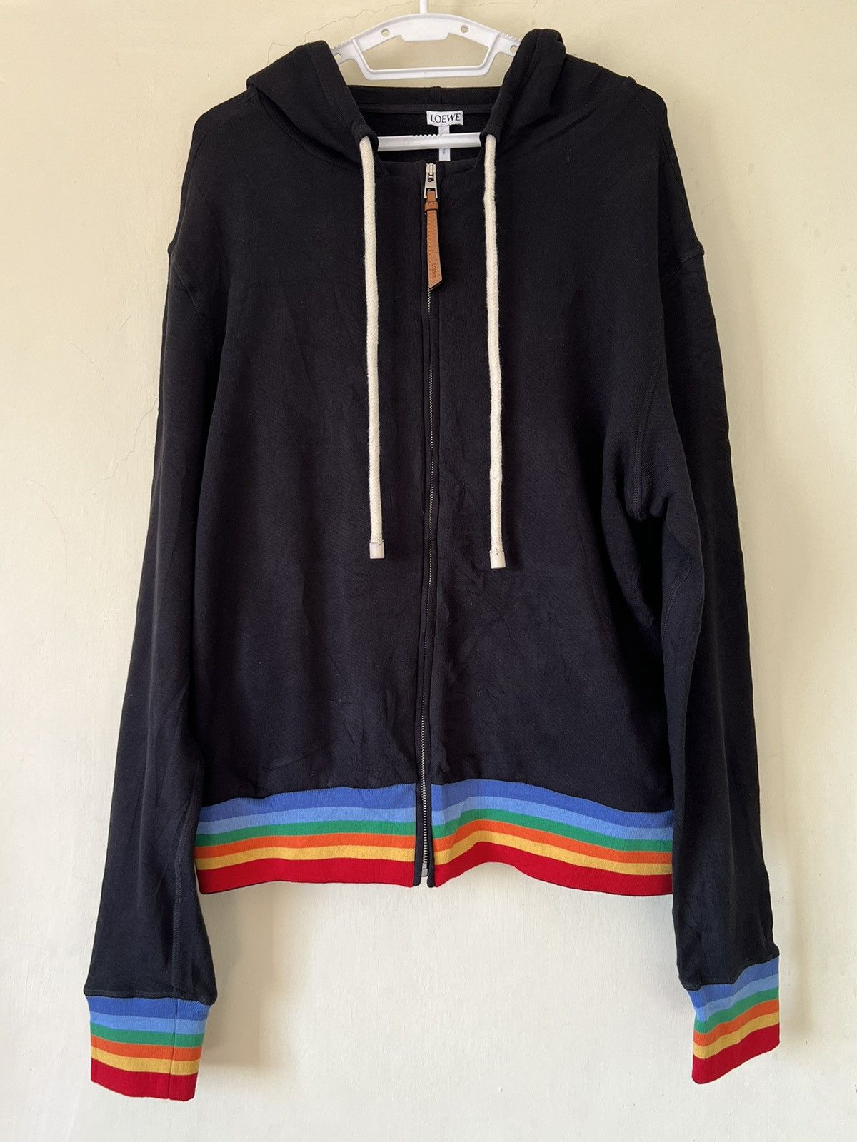 Loewe Loewe Rainbow black rip zip hoodie Size US M / EU 48-50 / 2 - 2 Thumbnail