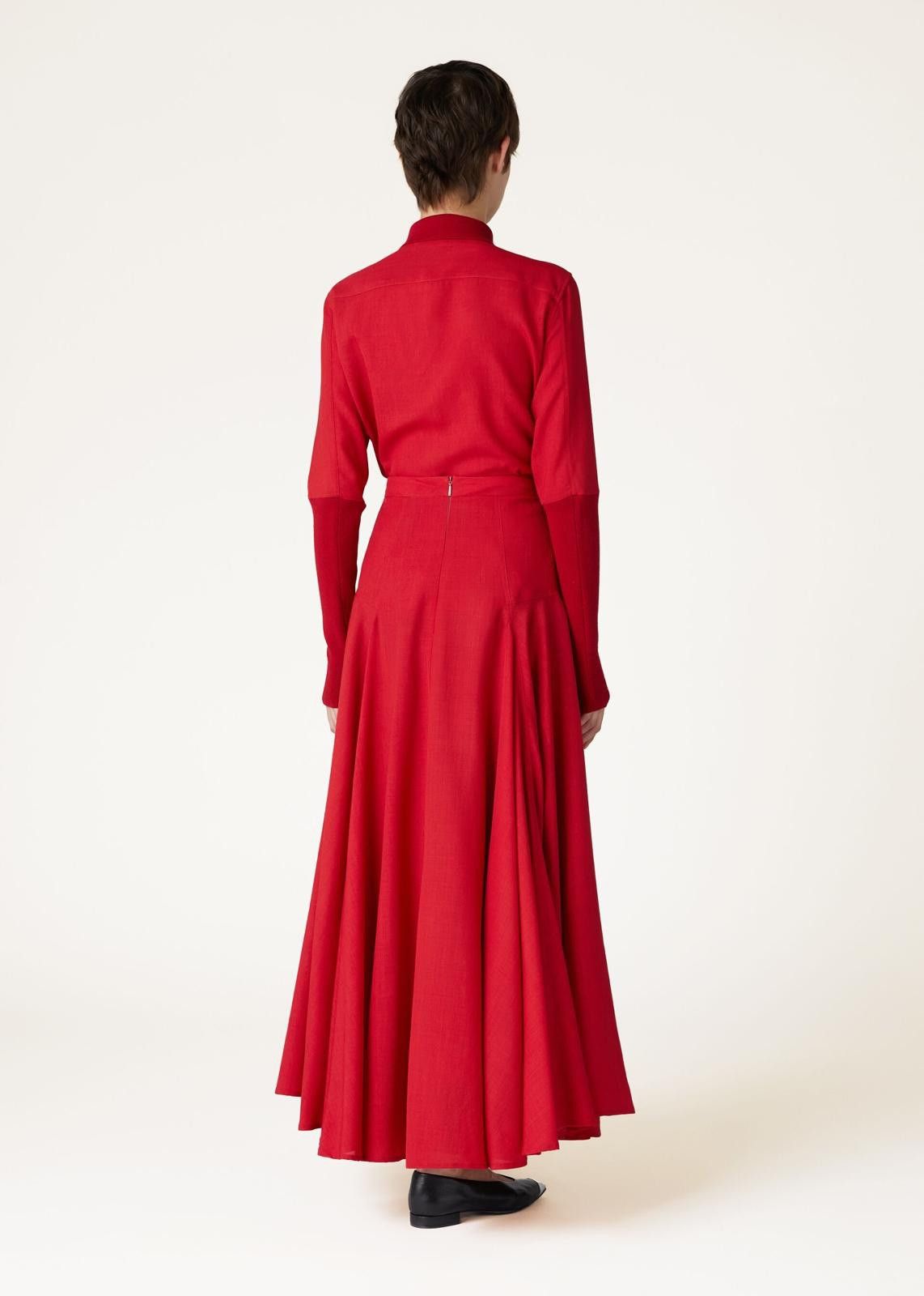 Loro Piana o1srvl11e0125 FAN6978 Leela Breeze Wool Shirt in Red Size S / US 4 / IT 40 - 4 Thumbnail