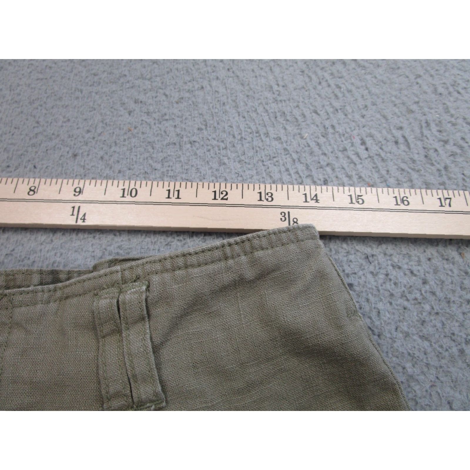 Gloria Vanderbilt Gloria Vanderbilt Pants 12 Womens Khaki Linen Blend Elastic Waist Tapered Leg Size 34" / US 12 / IT 48 - 5 Thumbnail