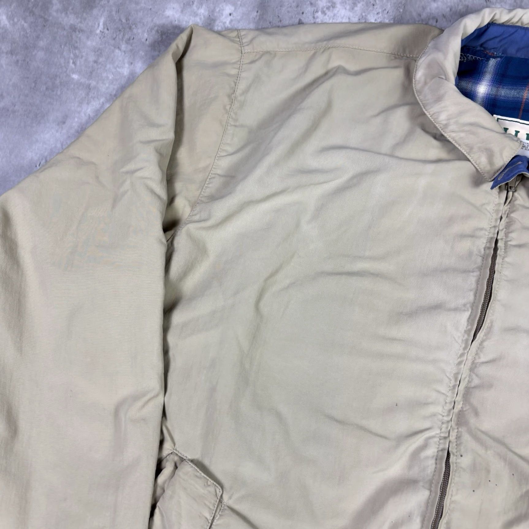 Vintage VINTAGE L.L. Bean Jacket Bomber 90s Full Zip Tan Brown Plaid Mens L Tall Adult Regular Size L Adults Mens Size US L / EU 52-54 / 3 - 5 Thumbnail
