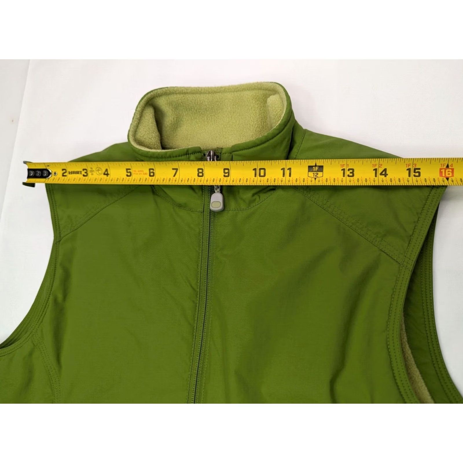 Vintage L.L. Bean Vest Women Petite M Green Full Zip Fleece Lined Wool? (note: original says Nylon outer, polyester lining) Size M / US 6-8 / IT 42-44 - 6 Thumbnail