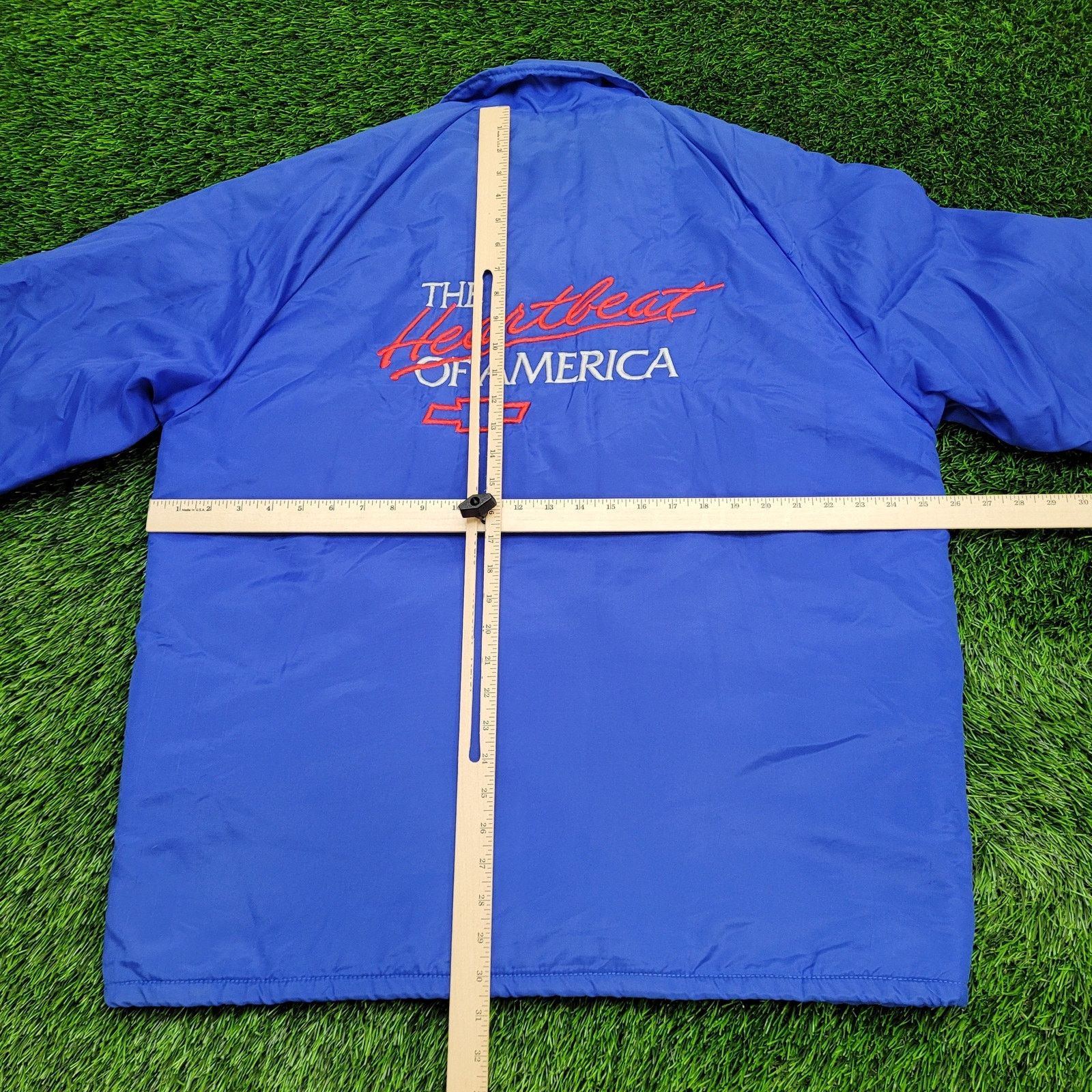 Vintage Vintage 70s Chevy Jacket L/XL 26x30 Baggy Lined Size US XL / EU 56 / 4 - 4 Thumbnail
