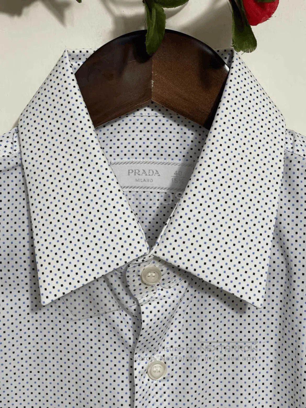 Prada Sz 40 Prada Square Dots Shirt. Size US L / EU 52-54 / 3 - 3 Thumbnail