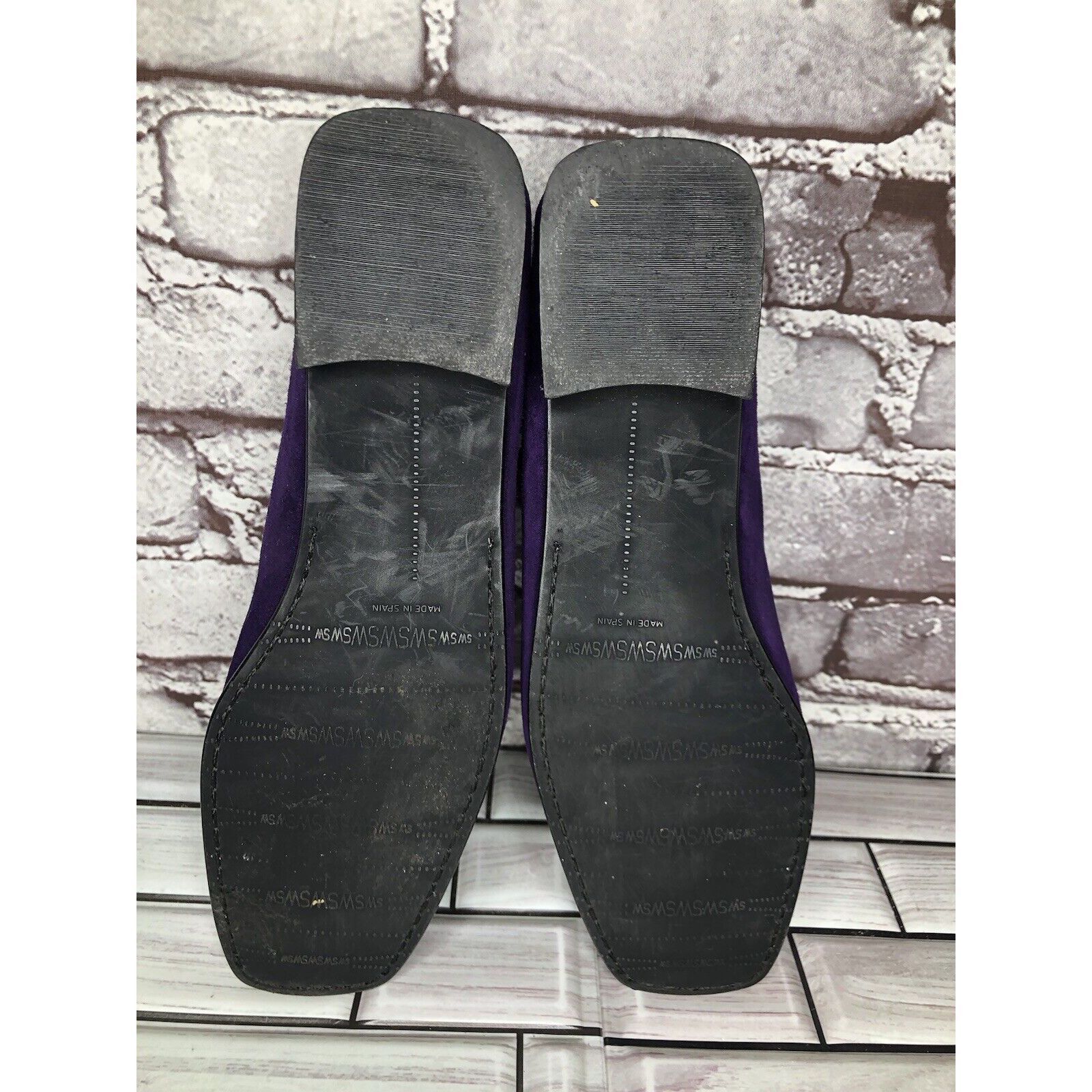 Stuart Weitzman Stuart Weitzman Purple Suede Leather Rhinestone Pump Shoes W Size US 8.5 / IT 38.5 - 14 Thumbnail
