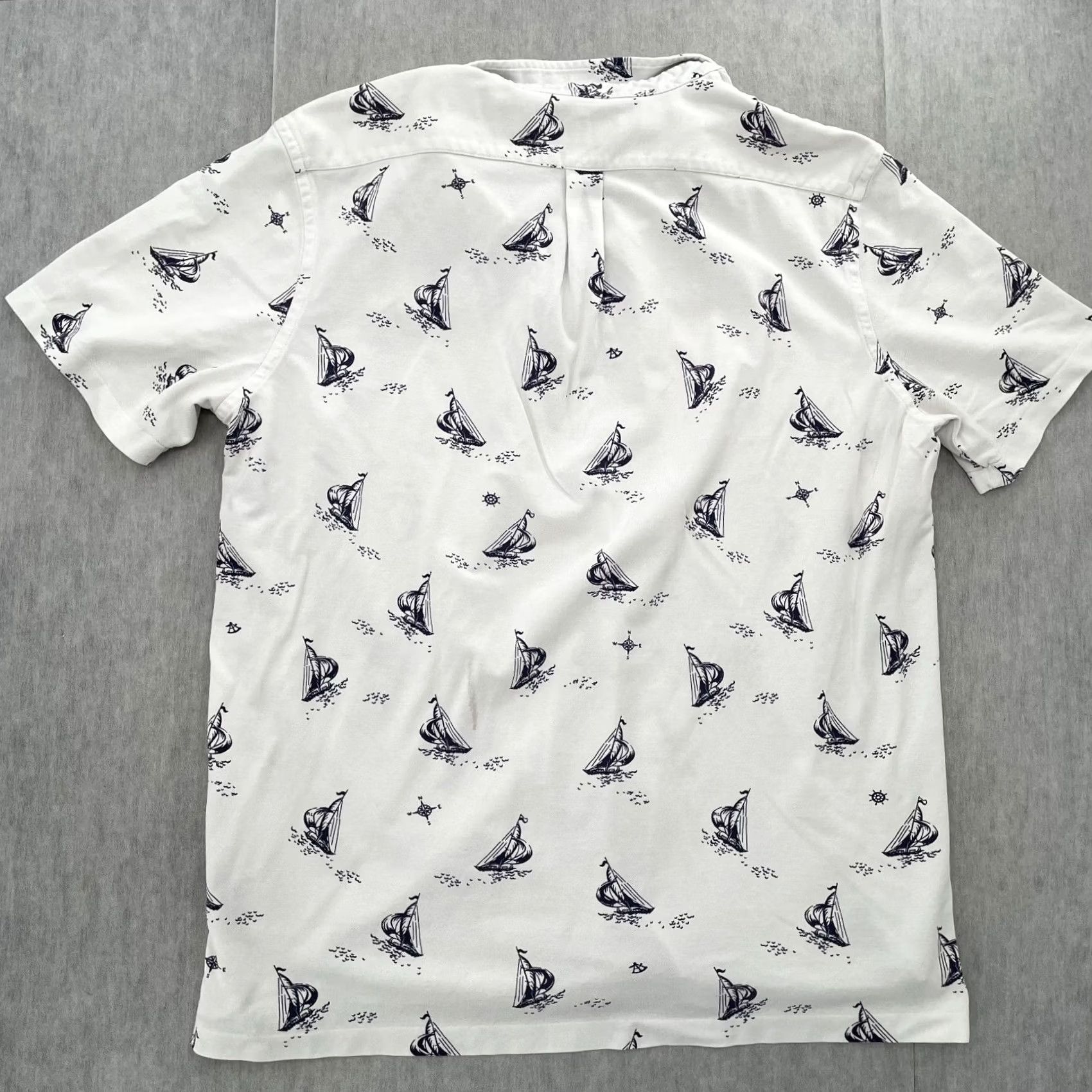 Polo Ralph Lauren VINTAGE Polo Ralph Lauren Shirt Adult XL White Polo Sailboat Graphic Print Knit Oxford Size US XL / EU 56 / 4 - 2 Thumbnail