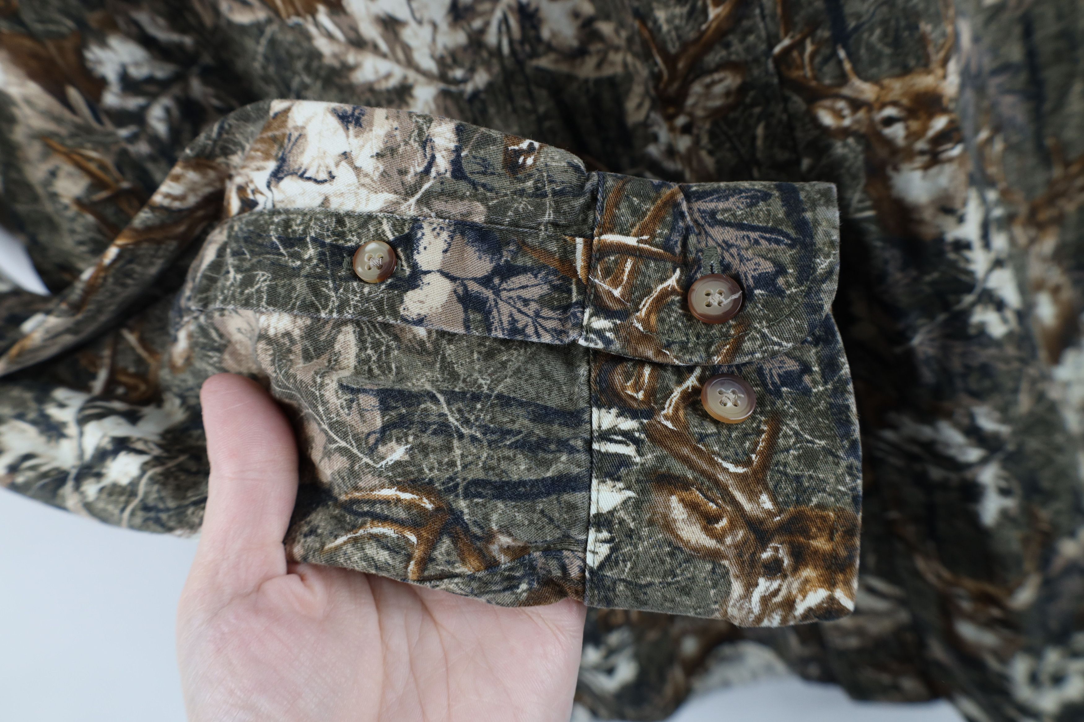 Vintage Vintage 90s Y2K Streetwear Deer Buck Camouflage Button Shirt Size US M / EU 48-50 / 2 - 7 Thumbnail