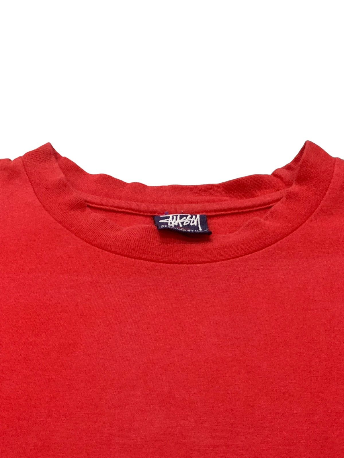 Stussy × Vintage Vintage 90s Stussy Double SS Back Hint Tshirt Size US L / EU 52-54 / 3 - 5 Thumbnail