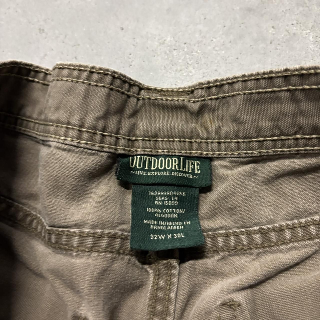 Japanese Brand × Vintage Crazy Vintage Y2K/2000s Faded Brown Streetwear Workwear Pants! Size US 32 / EU 48 - 8 Thumbnail