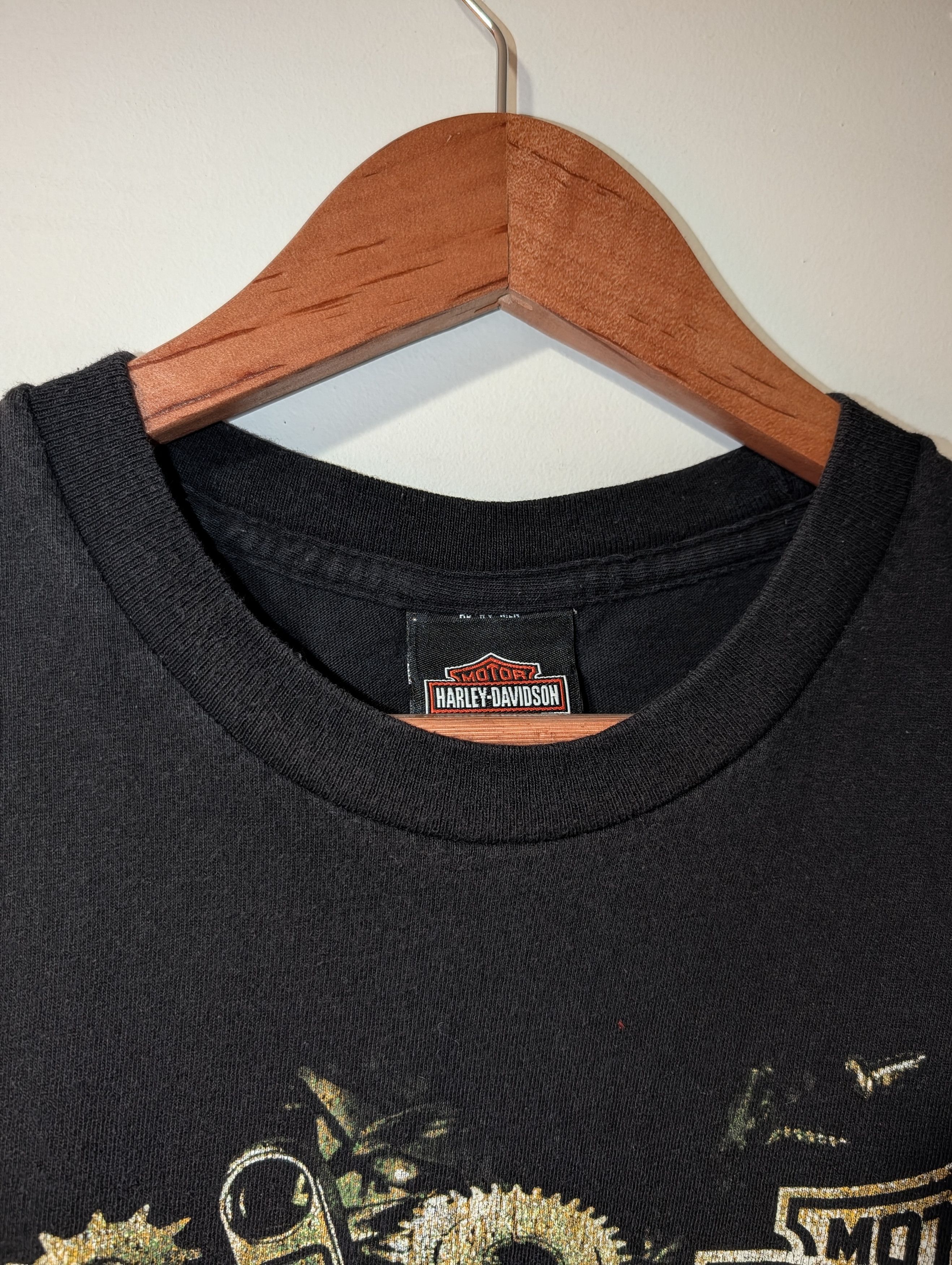 Harley Davidson Vintage Harley Davidson Rommel PA Mechanic Skull T Shirt Size US L / EU 52-54 / 3 - 4 Thumbnail