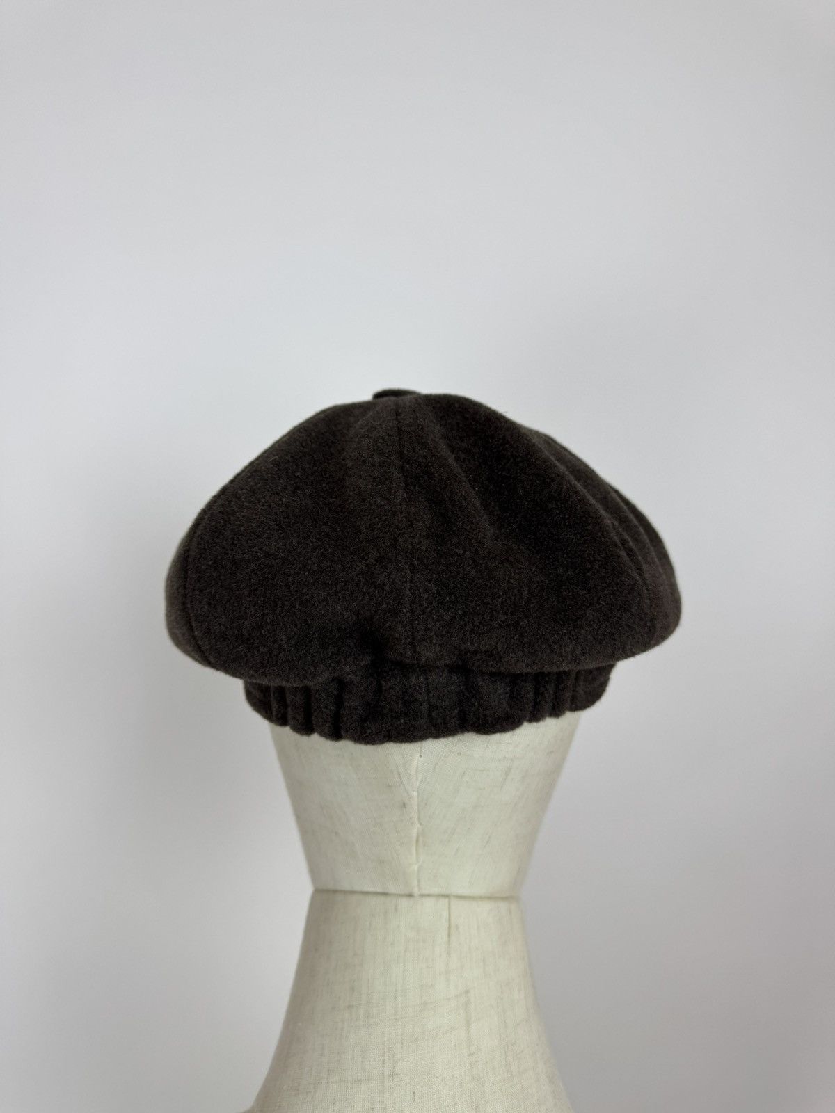 Designer × Handmade MAYSER Bakerboy Hat Brown Wool British Peaky Blinders Cap 55 Size ONE SIZE - 4 Thumbnail