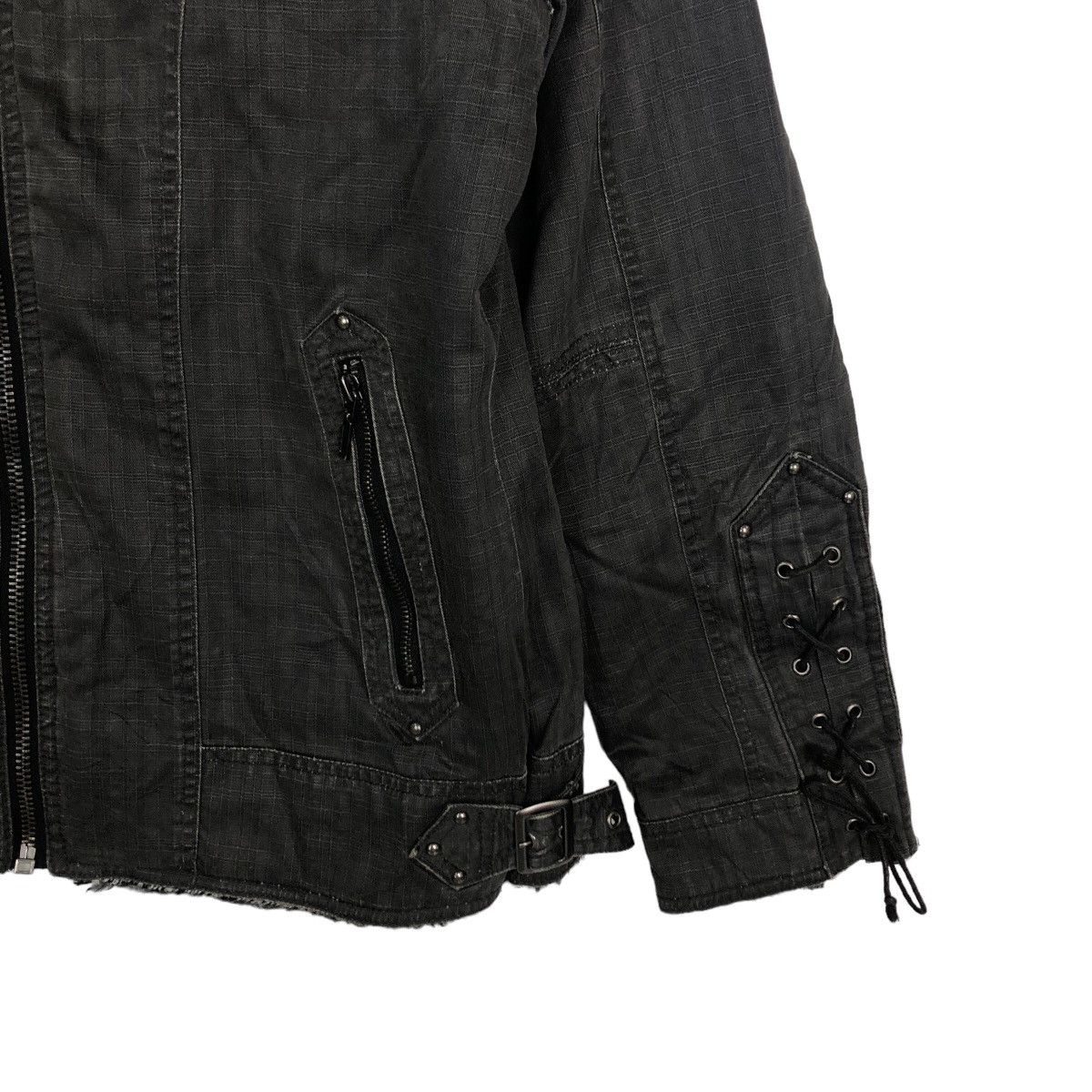 Japanese Brand 🔥RARE BIKER JACKET CREATE BAREFOOT JACKET BONDAGE DESIGN Size US L / EU 52-54 / 3 - 4 Thumbnail