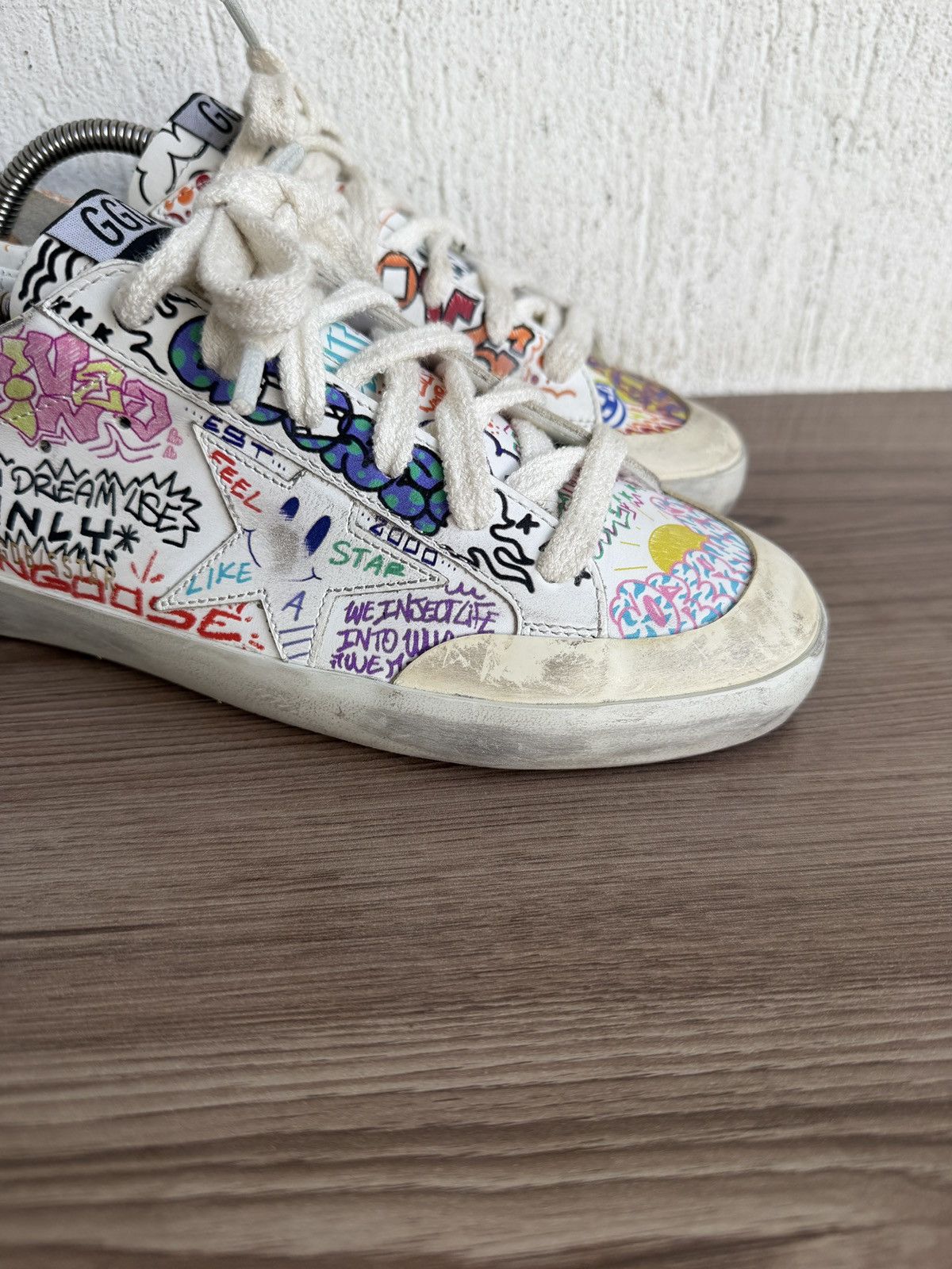 Golden Goose graffiti superstar Gats trainer Size US 8 / IT 38 - 4 Thumbnail