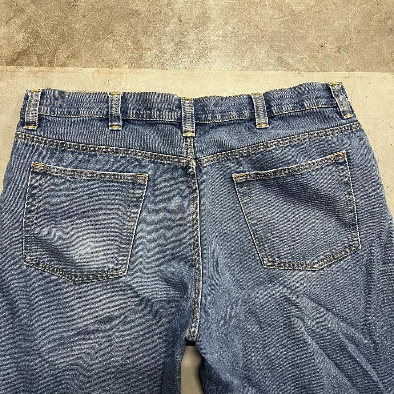 Japanese Brand × Vintage Vintage Y2K Super Baggy Wideleg Medium Wash Denim Jeans! Size US 38 / EU 54 - 7 Thumbnail