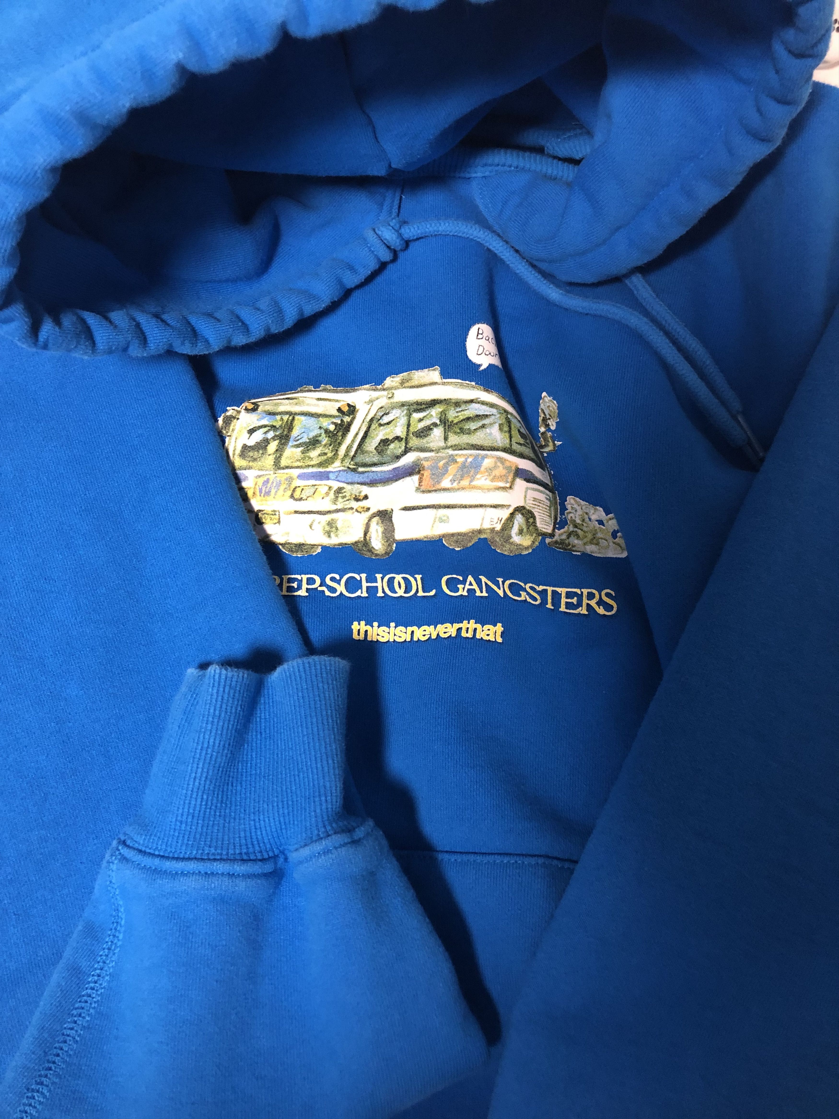 thisisneverthat FW19 WC Bus Hoodie Hooded Sweatshirt Light Blue Size US S / EU 44-46 / 1 - 3 Thumbnail