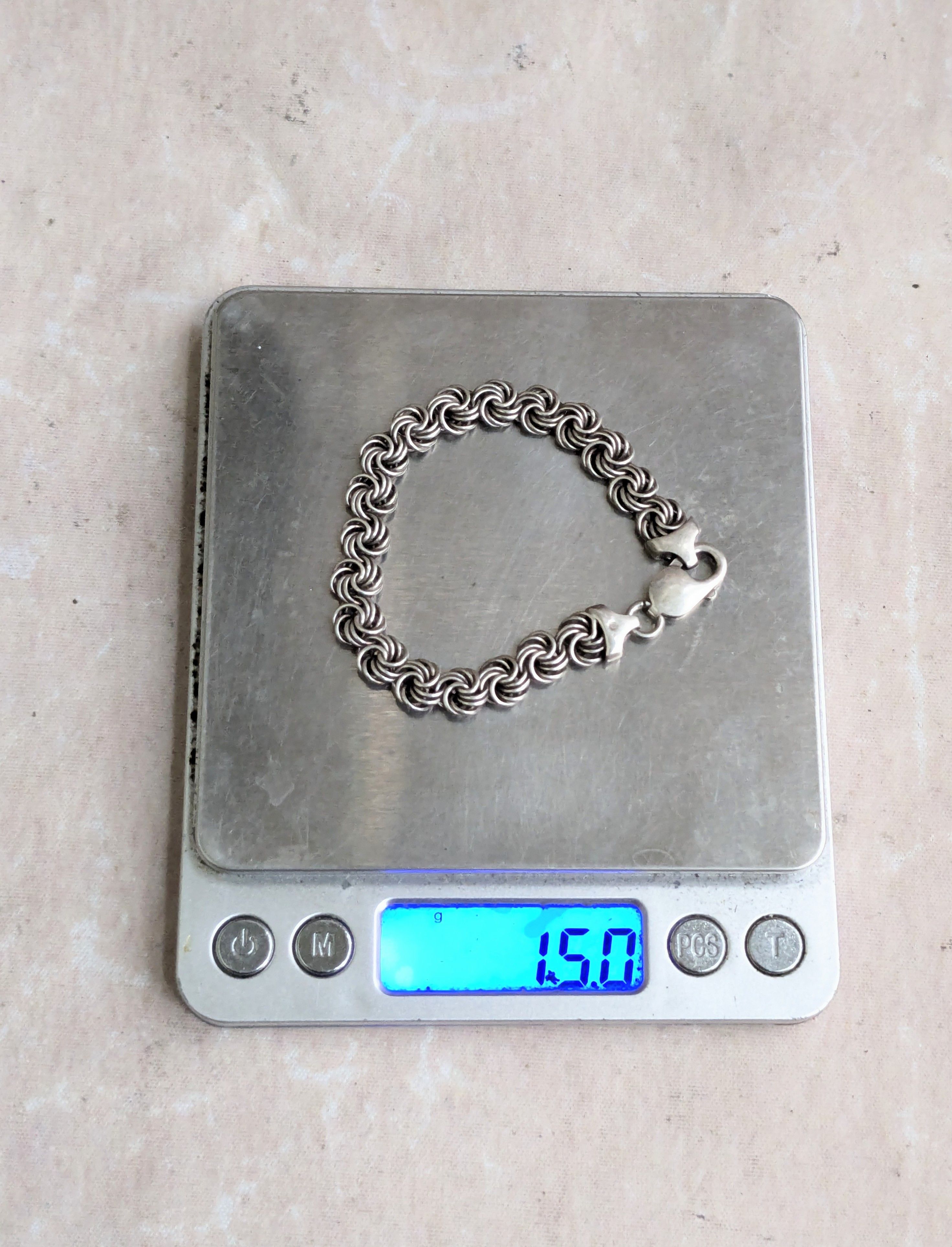 Jewelry Vintage Sterling Silver Bracelet Rosetta 6.5" Italy Size ONE SIZE - 10 Thumbnail