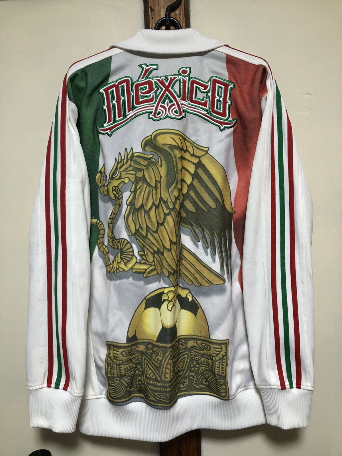 Adidas Adidas Mexico Casual Tracktop Jacket Big Logo Print Size US XL / EU 56 / 4 - 1 Thumbnail