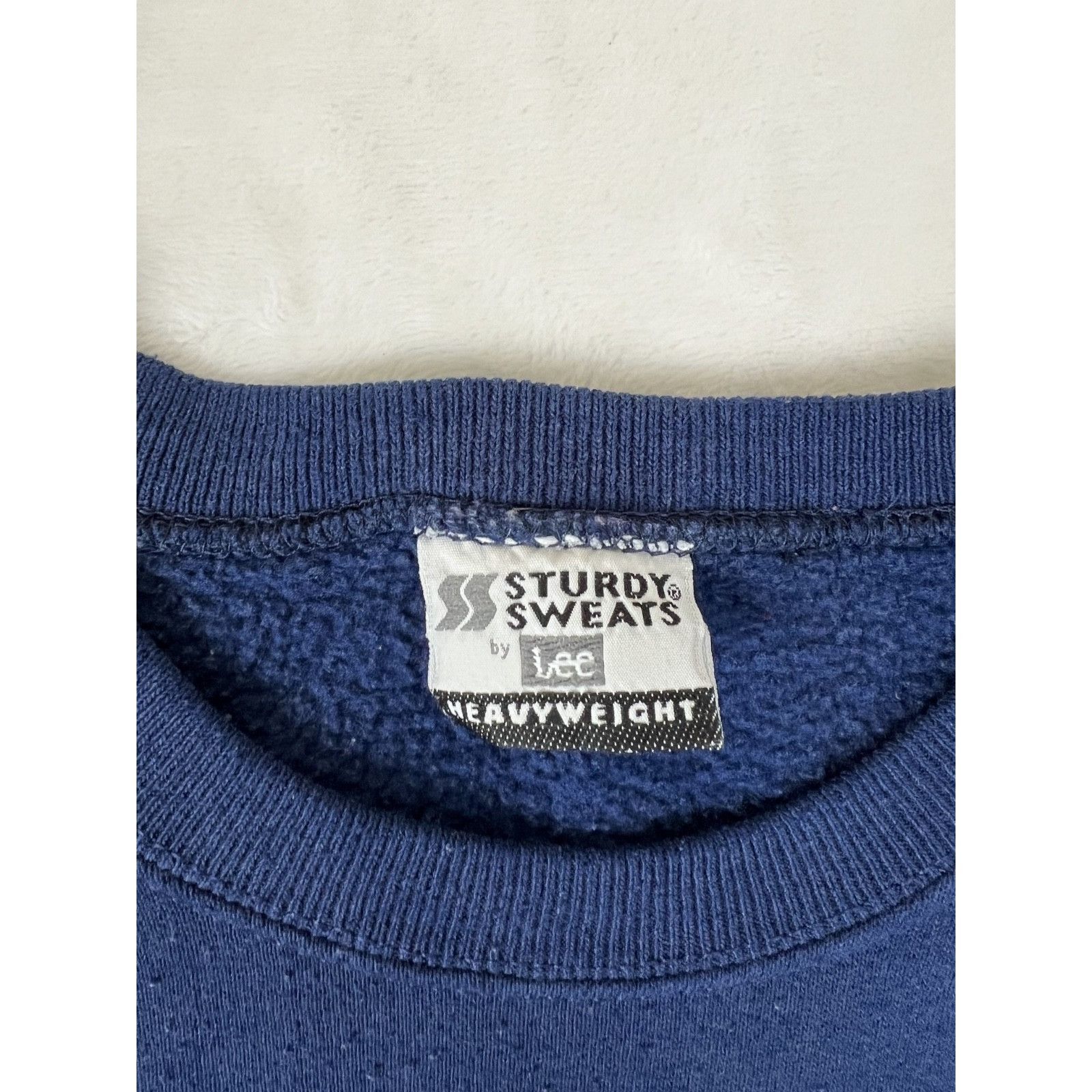 Lee Vintage Lee Sturdy Sweats Heavy Weight Blue Blank Crewneck Size US L / EU 52-54 / 3 - 2 Thumbnail