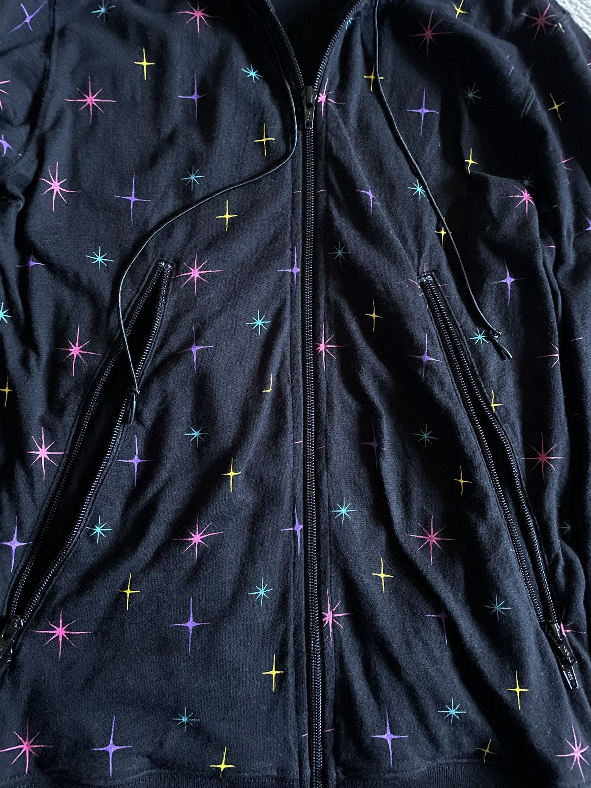 Japanese Brand 2000s Japanese Archive UNKNOWN Vkei Star Zip Hoodie Y2K ...