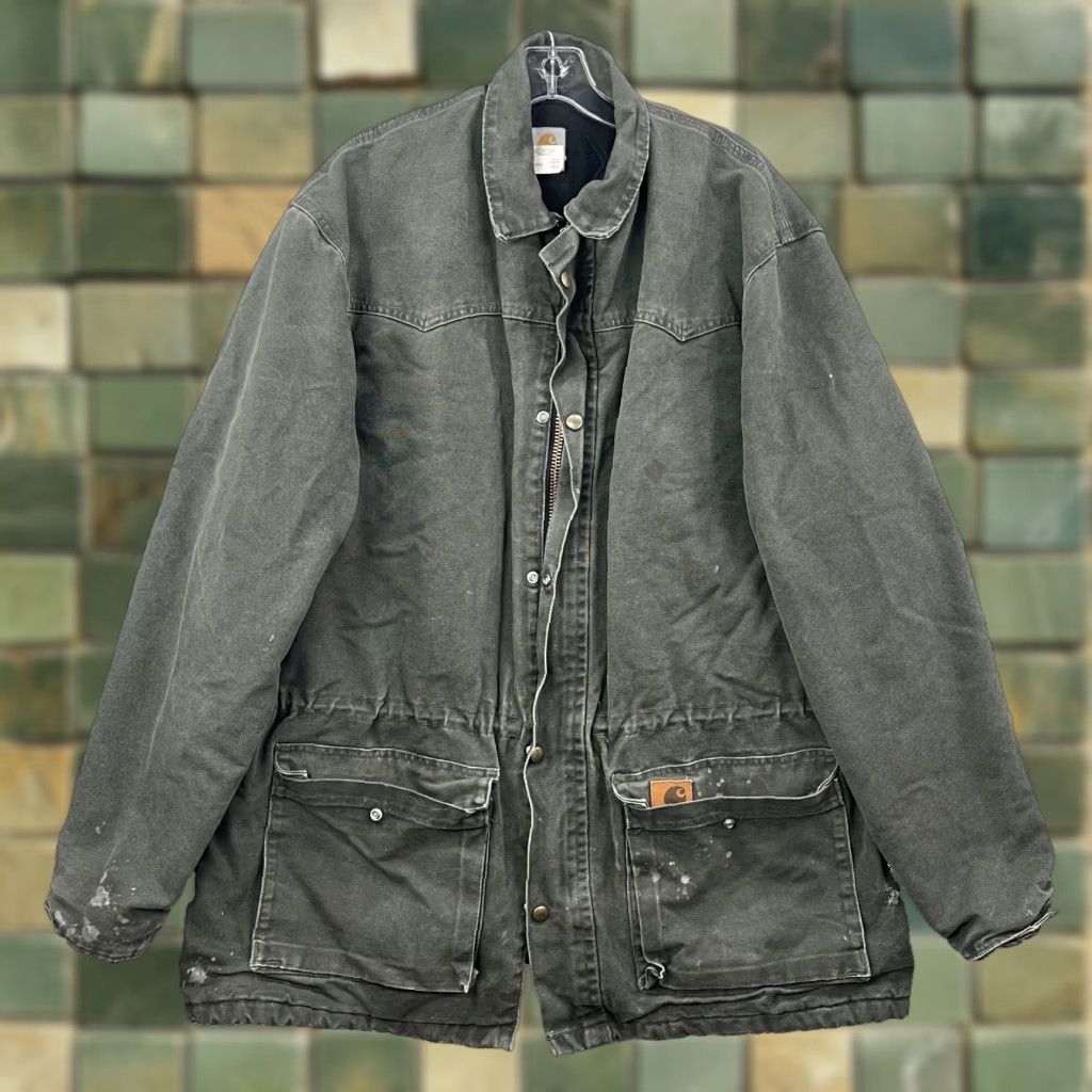 Carhartt VTG Carhartt C46 Jacket Men Large Tall Army Lined Barn Chore Workwear USA Size US L / EU 52-54 / 3 - 1 Thumbnail