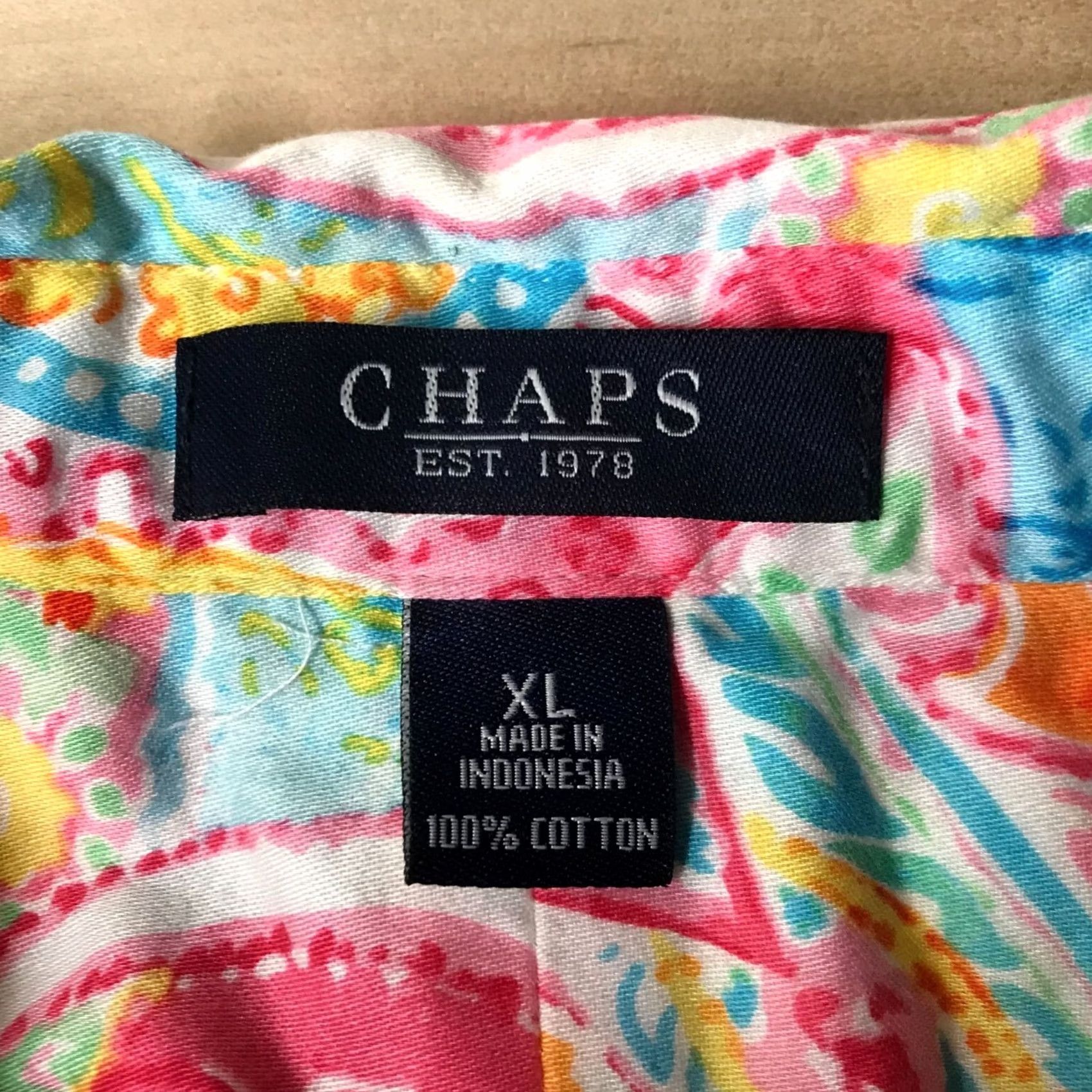 Chaps Chaps Top Womens XL WOMEN MULTICOLOR LONG SLEEVE COLLARED BUTTON COTTON Size XL / US 12-14 / IT 48-50 - 6 Thumbnail