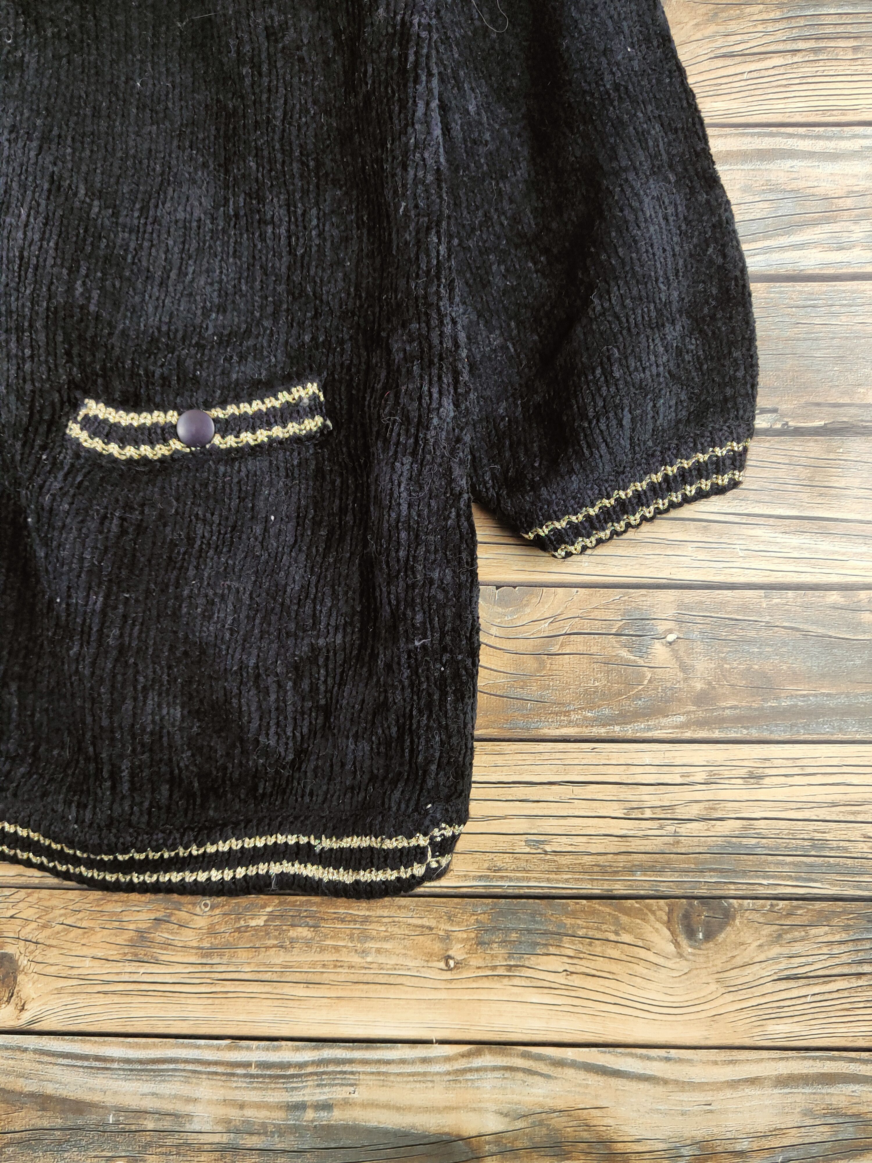 Japanese Brand DL Belle Maison Black Knitwear Sweaters #46-430 Size L / US 10 / IT 46 - 6 Thumbnail