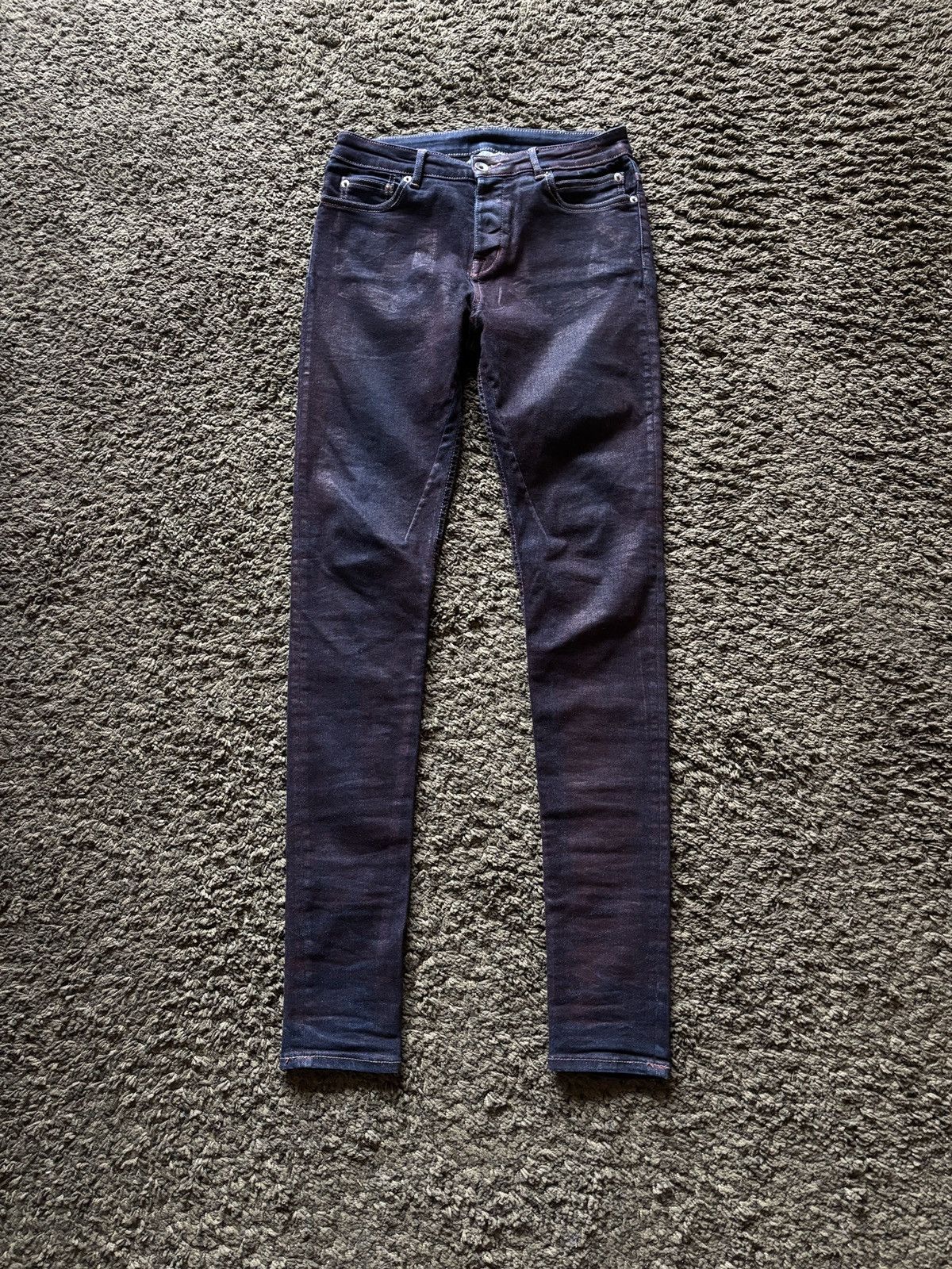 Rick Owens Drkshdw AW19 Rick Owens Drkshdw “Larry” Cherry Wax Detroit Cut Jeans Size US 28 / EU 44 - 1 Thumbnail