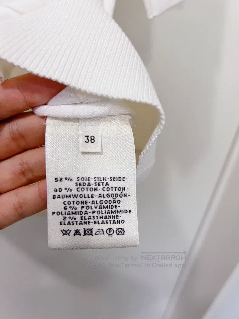 Hermes Hermes White Knit Jacquard Short Sleeve T-Shirt Size XS / US 0-2 / IT 36-38 - 8 Thumbnail