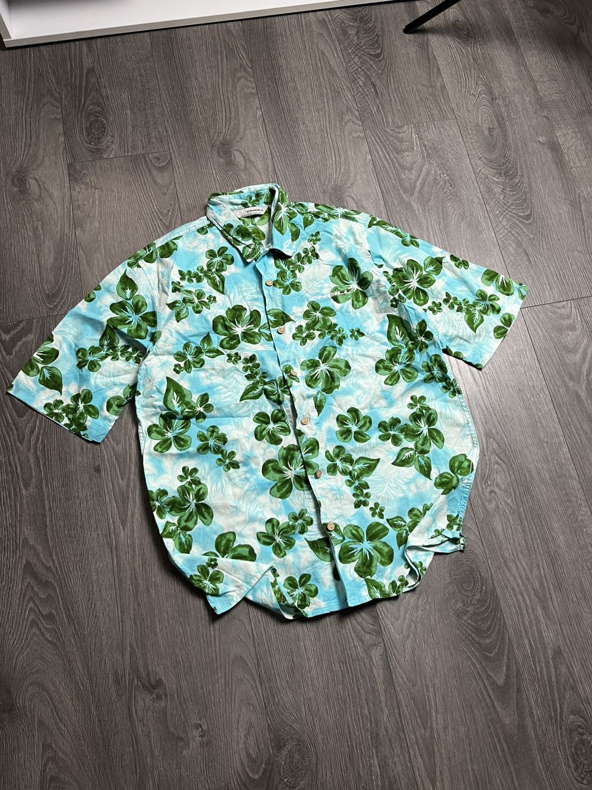 O'Neill Vintage O'Neill Hawaiian Shirt Blue Green Floral Y2K Surf⁠ Size US M / EU 48-50 / 2 - 1 Thumbnail