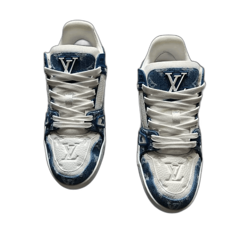 Louis Vuitton Louis Vuitton LV Trainer White Blue Sneakers Size US 5 / EU 37 - 1 Thumbnail