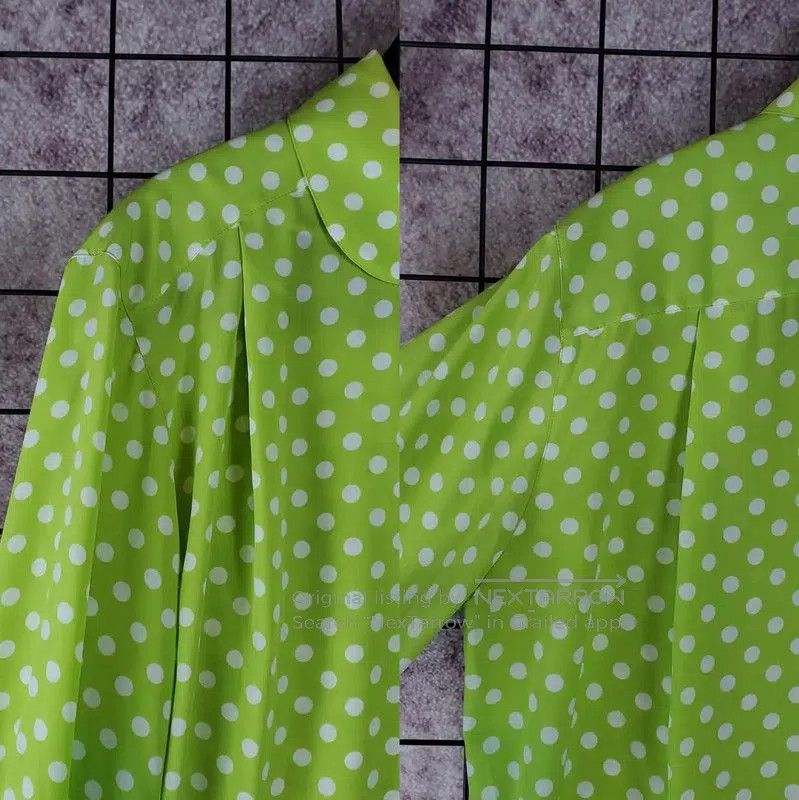 Dior Dior Green Polka Dot Long Sleeve Shirt . Size M / US 6-8 / IT 42-44 - 8 Thumbnail