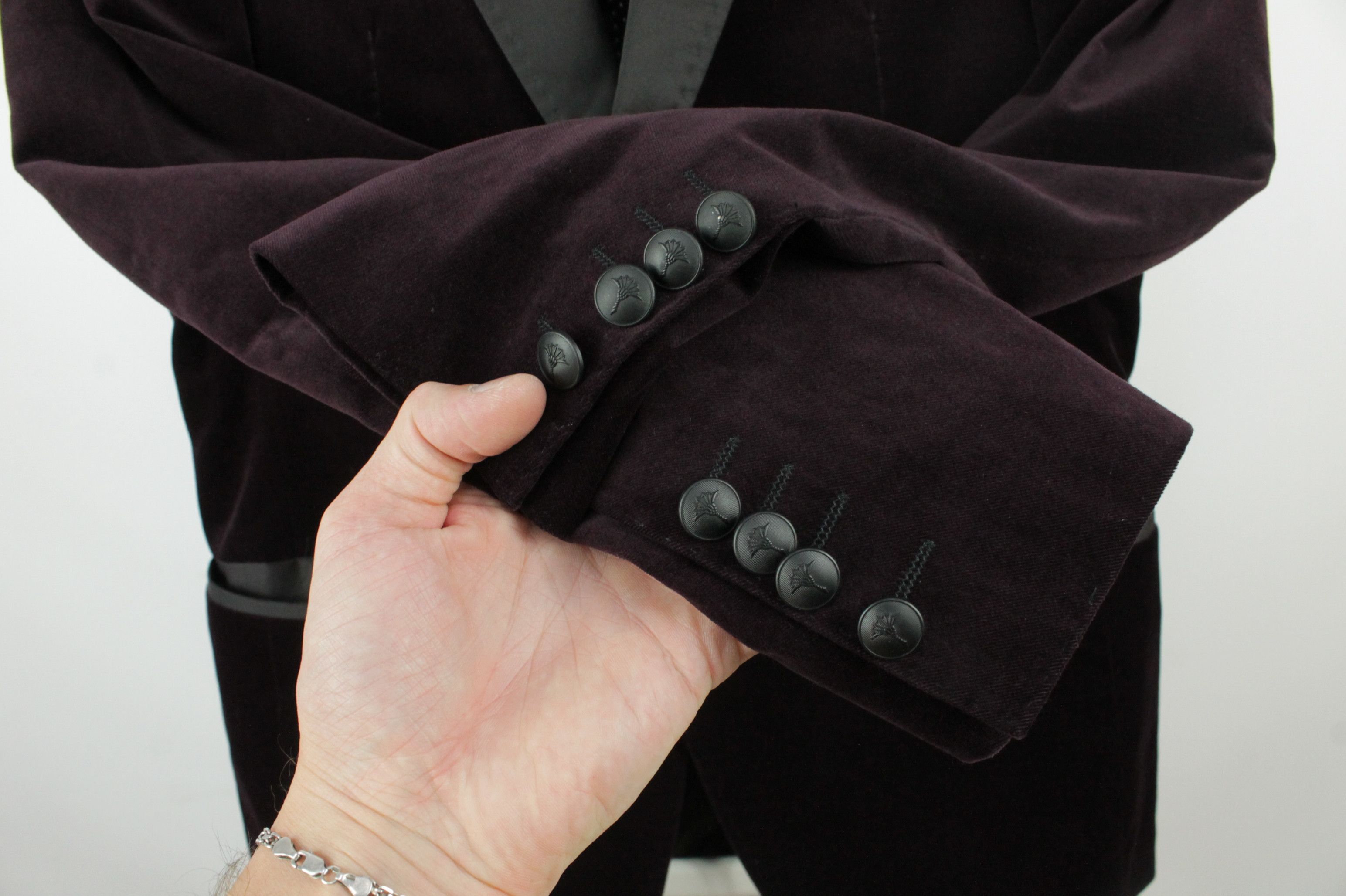 Joop! Joop! Slim Fit Velvet Hilarious Bordeux Blazer Jacket Size US M / EU 48-50 / 2 - 5 Thumbnail